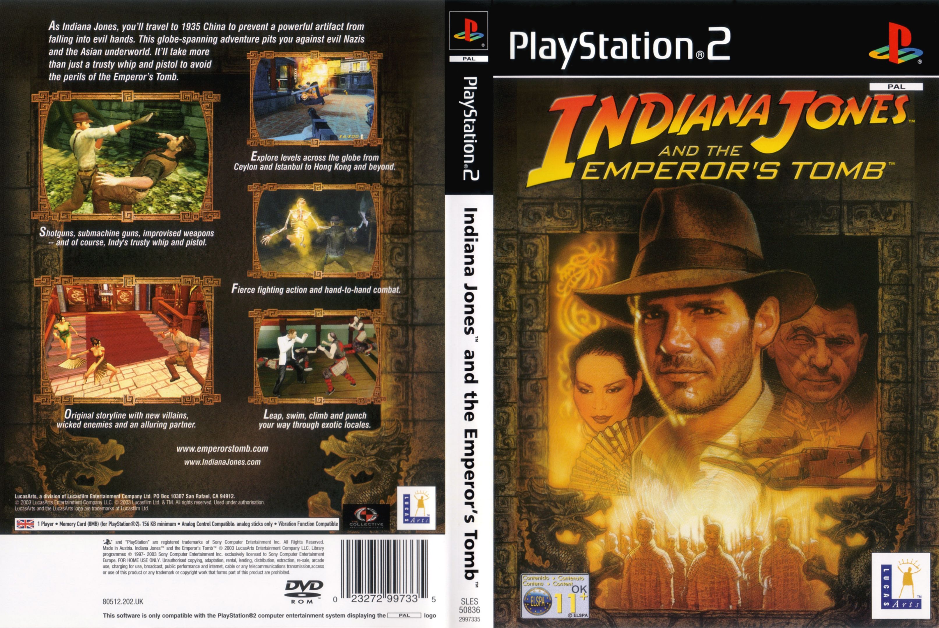 Indiana Jones & The Emperor's Tomb PSX cover
