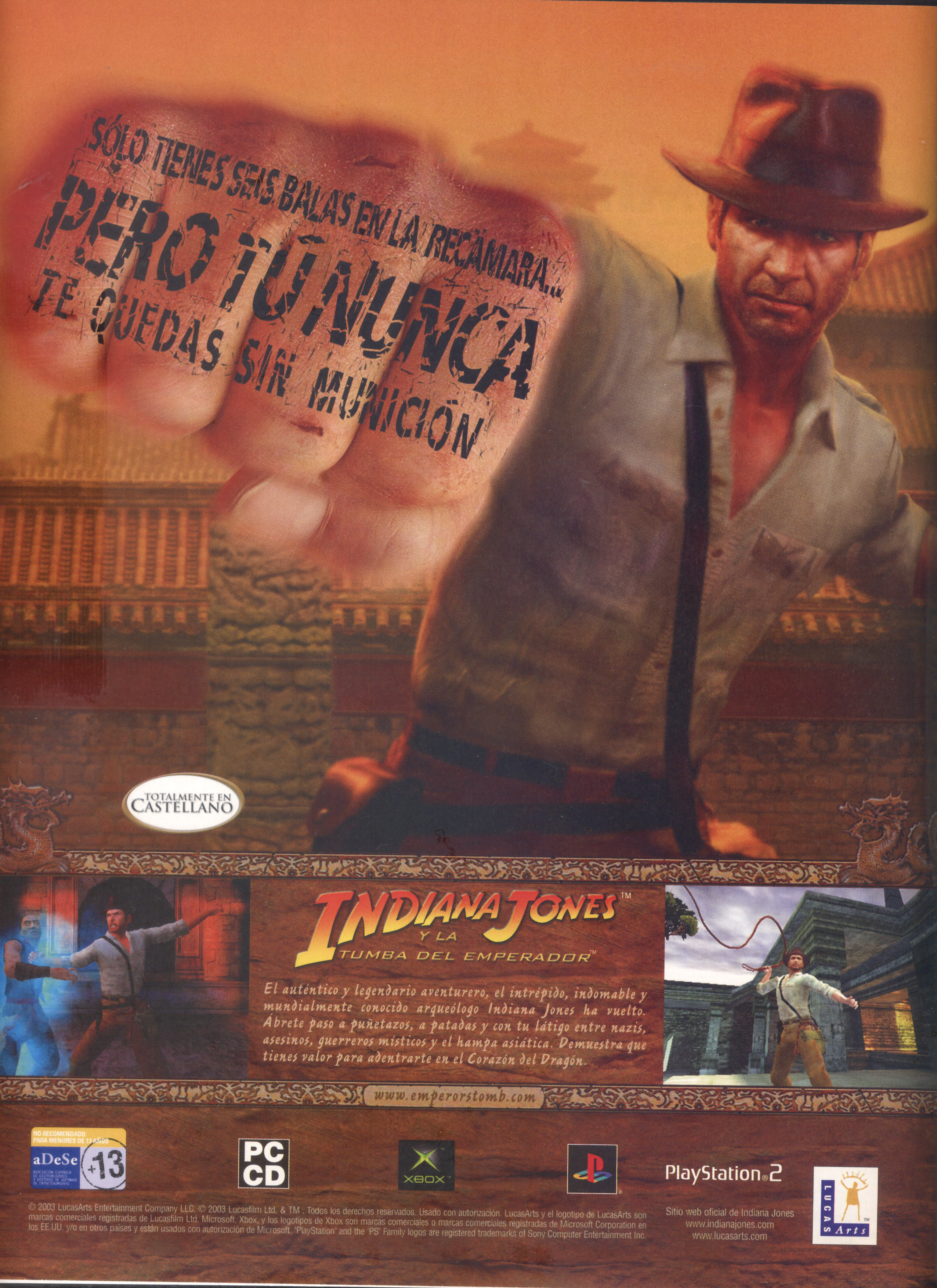 Indiana Jones y la tumba del Emperador PSX cover