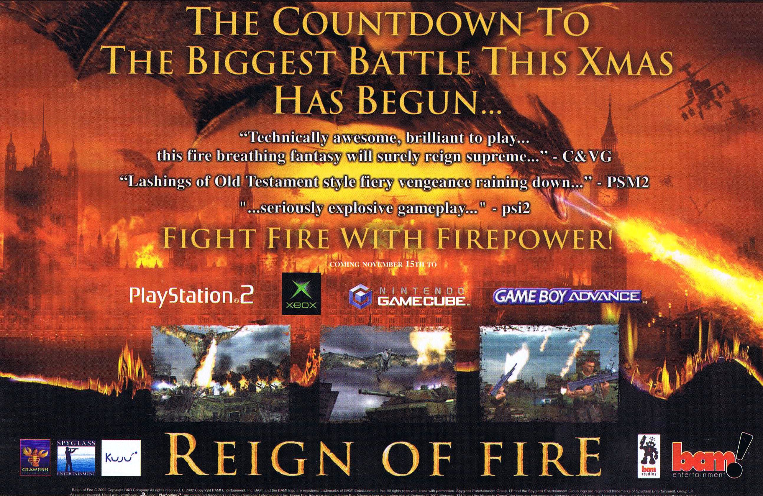 Reign of Fire PS2 cover