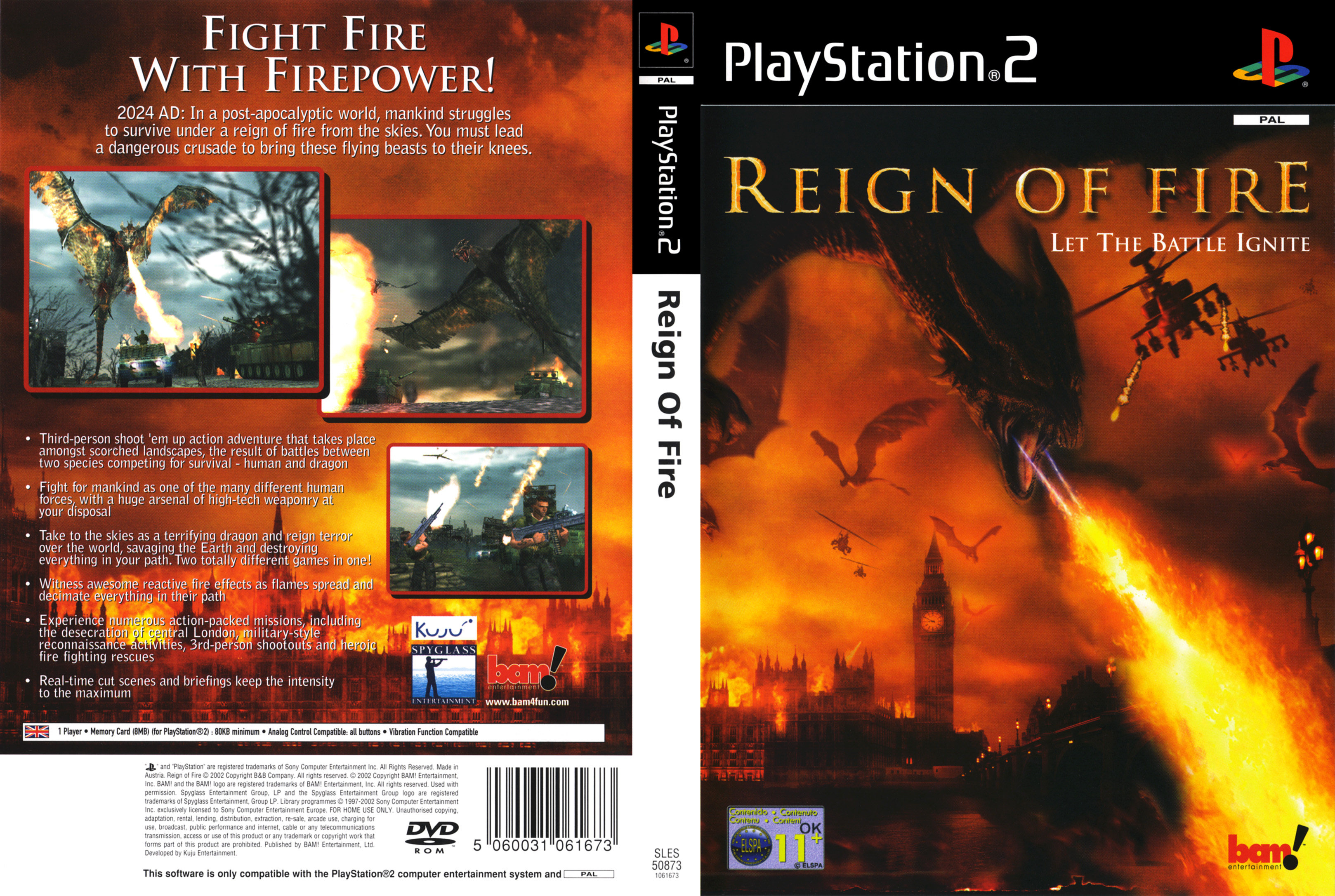 Reign of Fire PS2 cover
