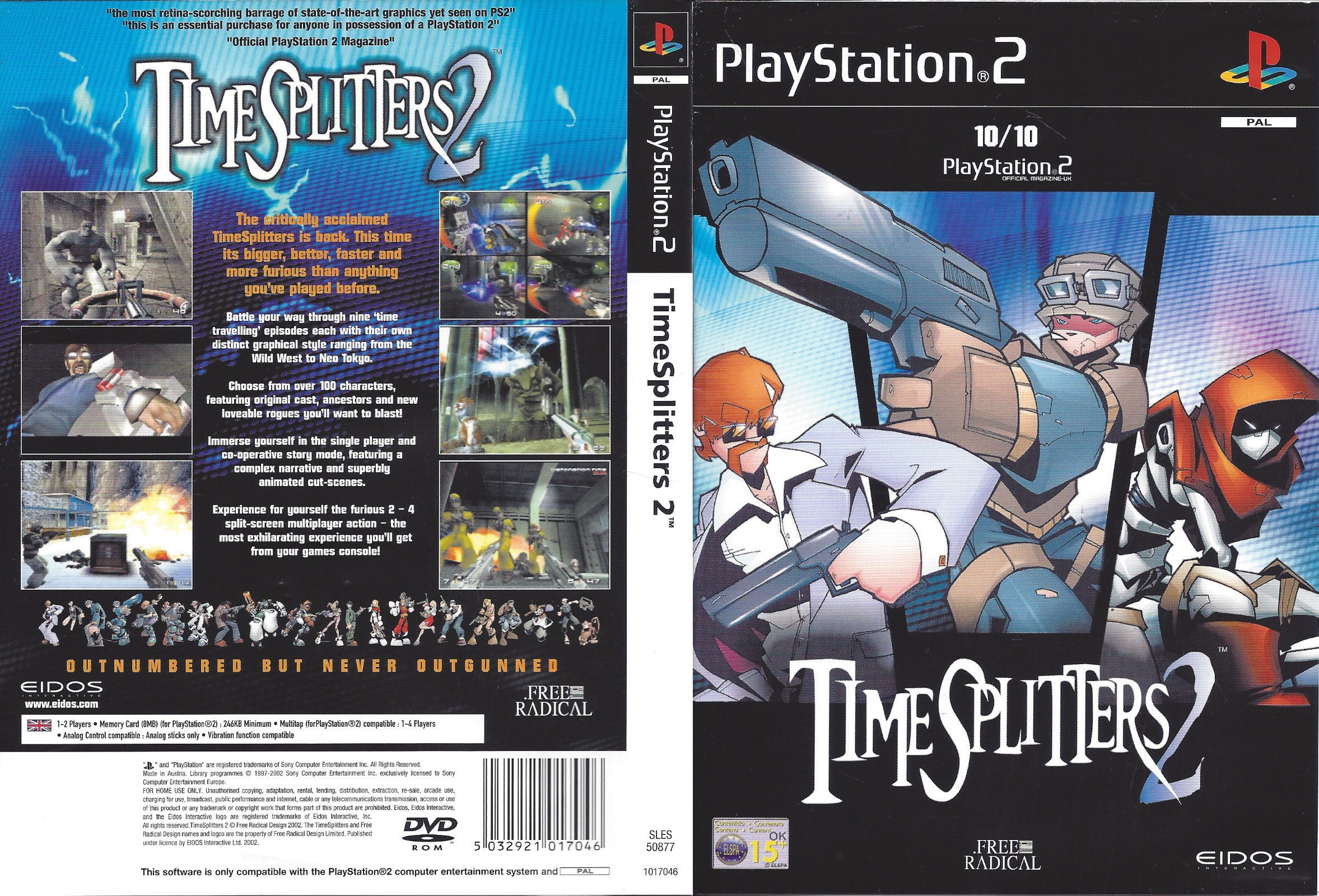 TimeSplitters 2 PS2 cover
