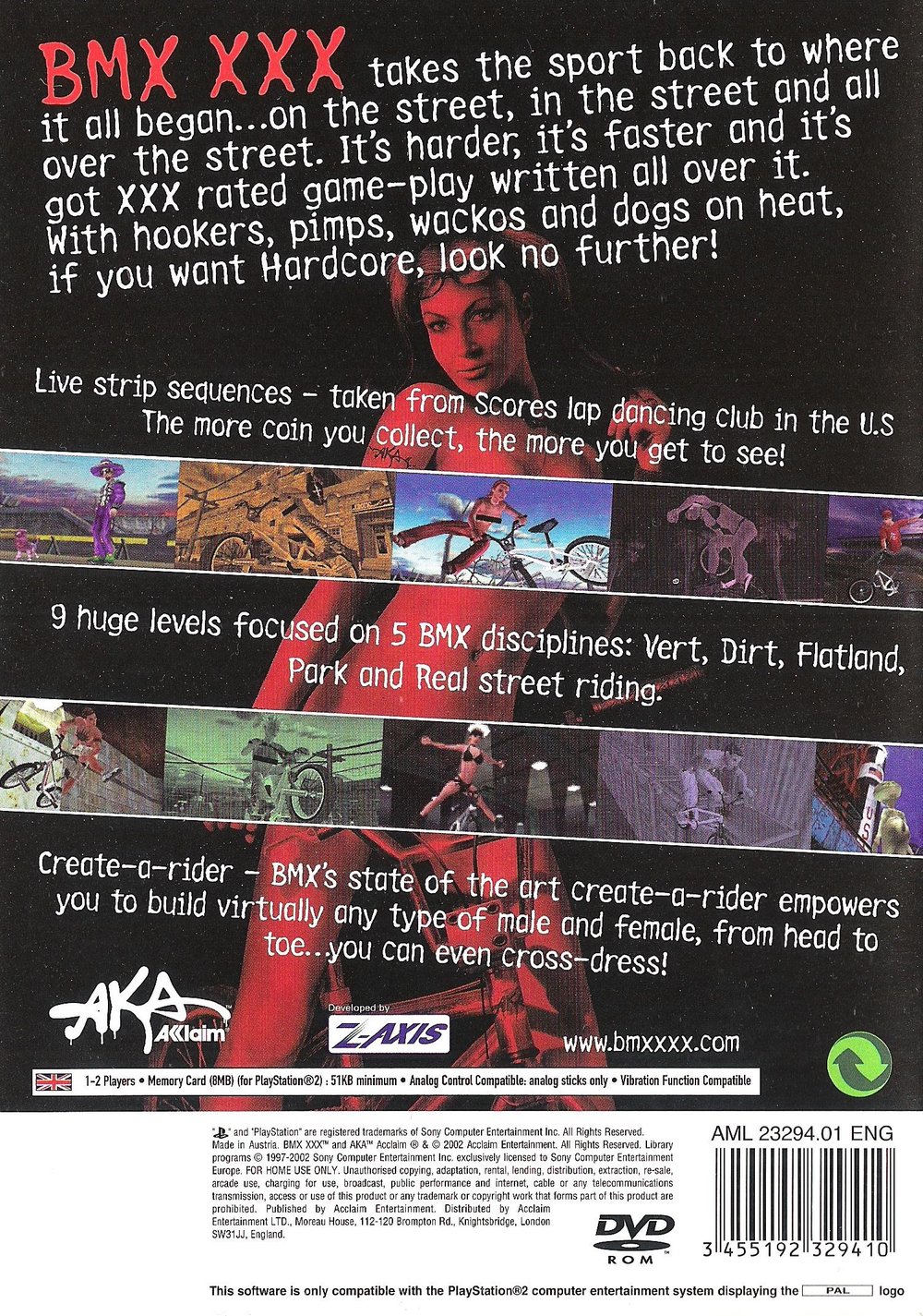 BMX XXX PS2 cover