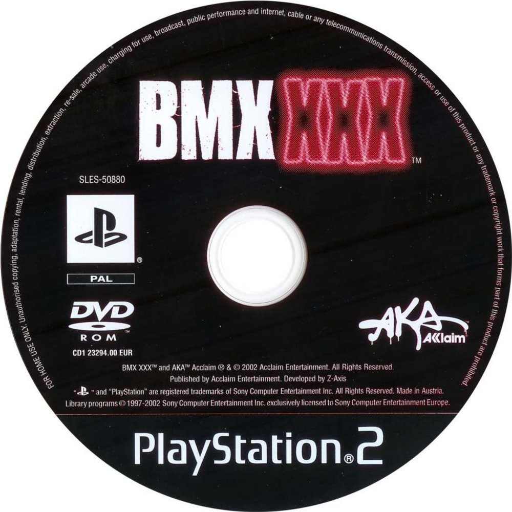 BMX XXX PS2 cover