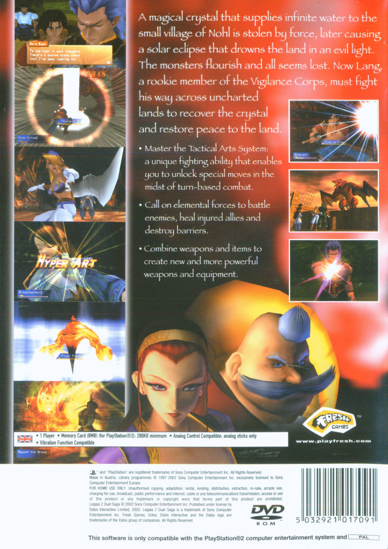 Legaia 2 - Duel Saga PS2 cover