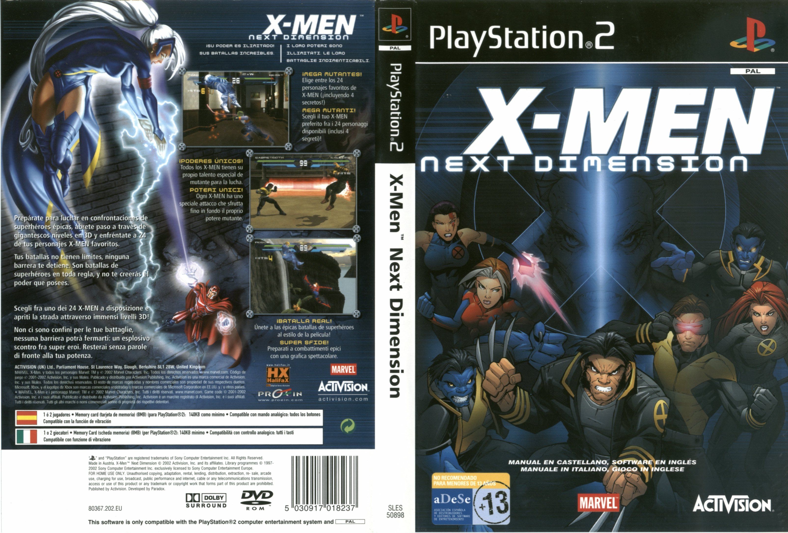 X-Men - Next Dimension PSX 2 cover