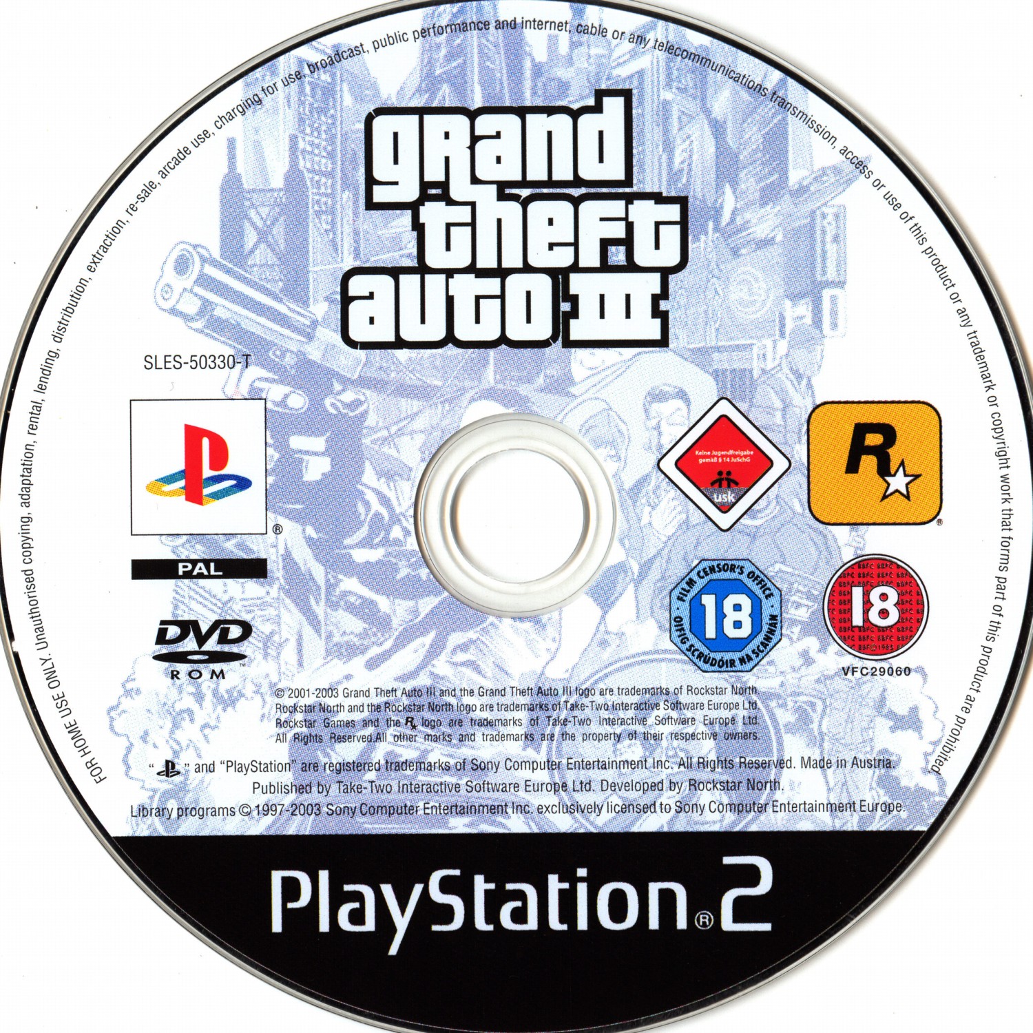 Grand Theft Auto III PS2 cover