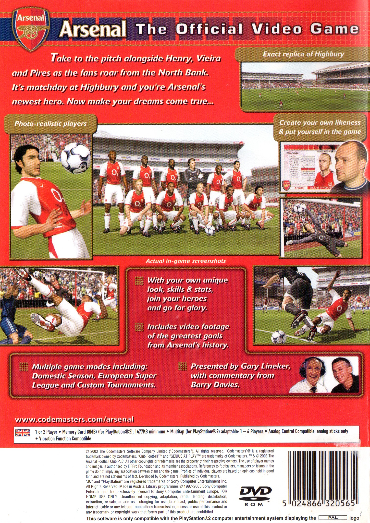 Club Football Arsenal PSX cover