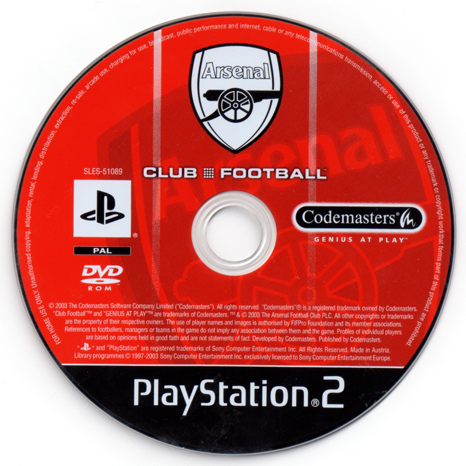 Club Football Arsenal PSX cover