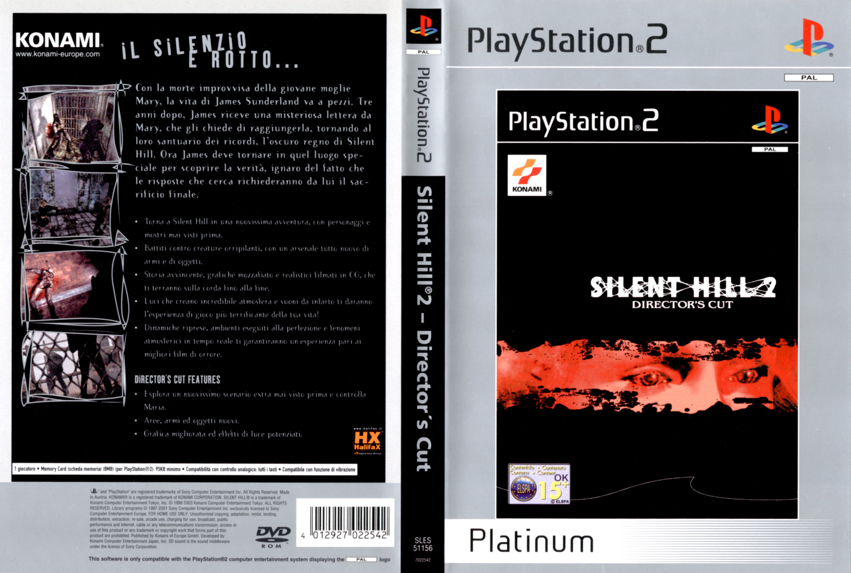 Silent Hill 2 - Director's Cut PS2 cover