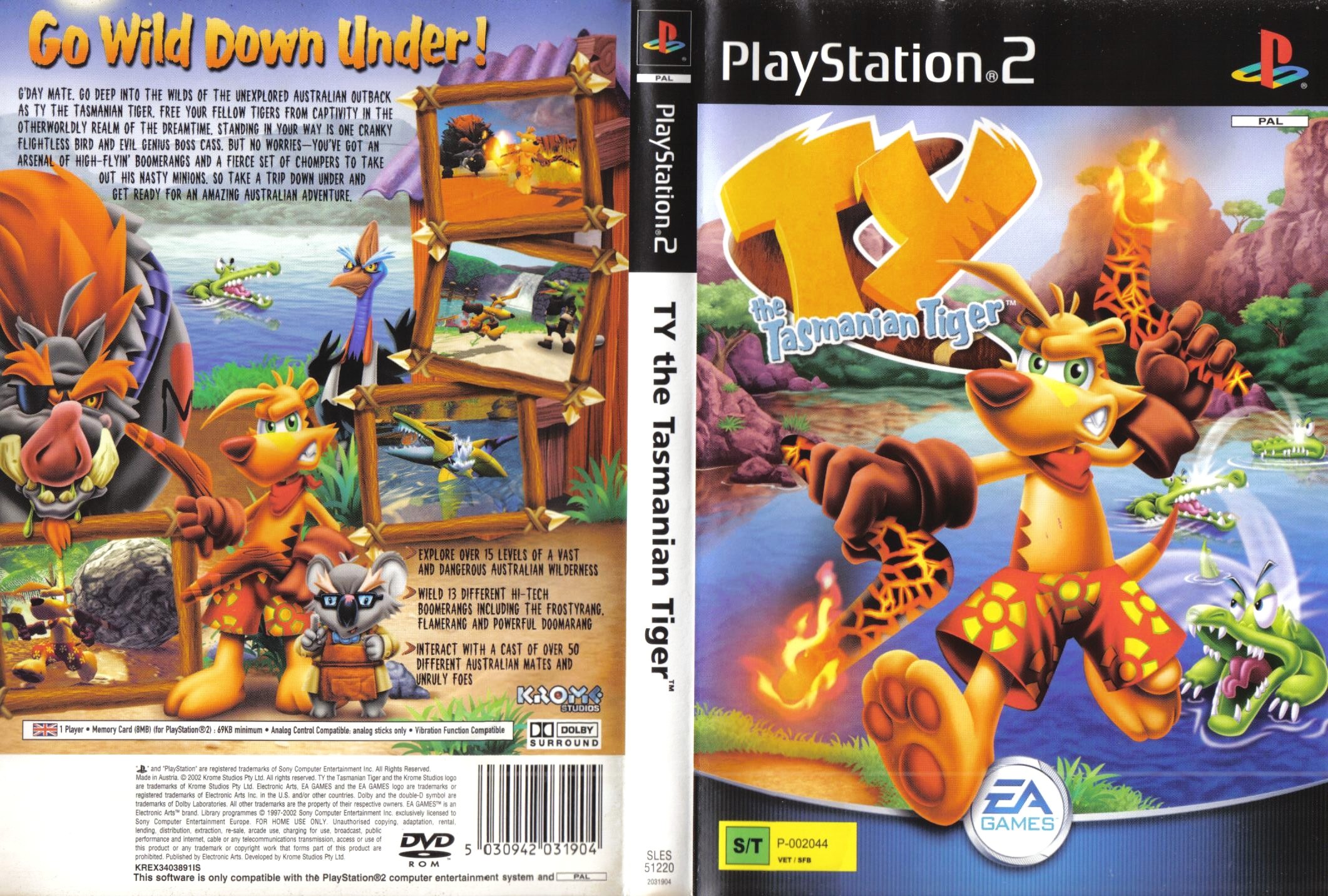Ty - The Tasmanian Tiger PSX cover