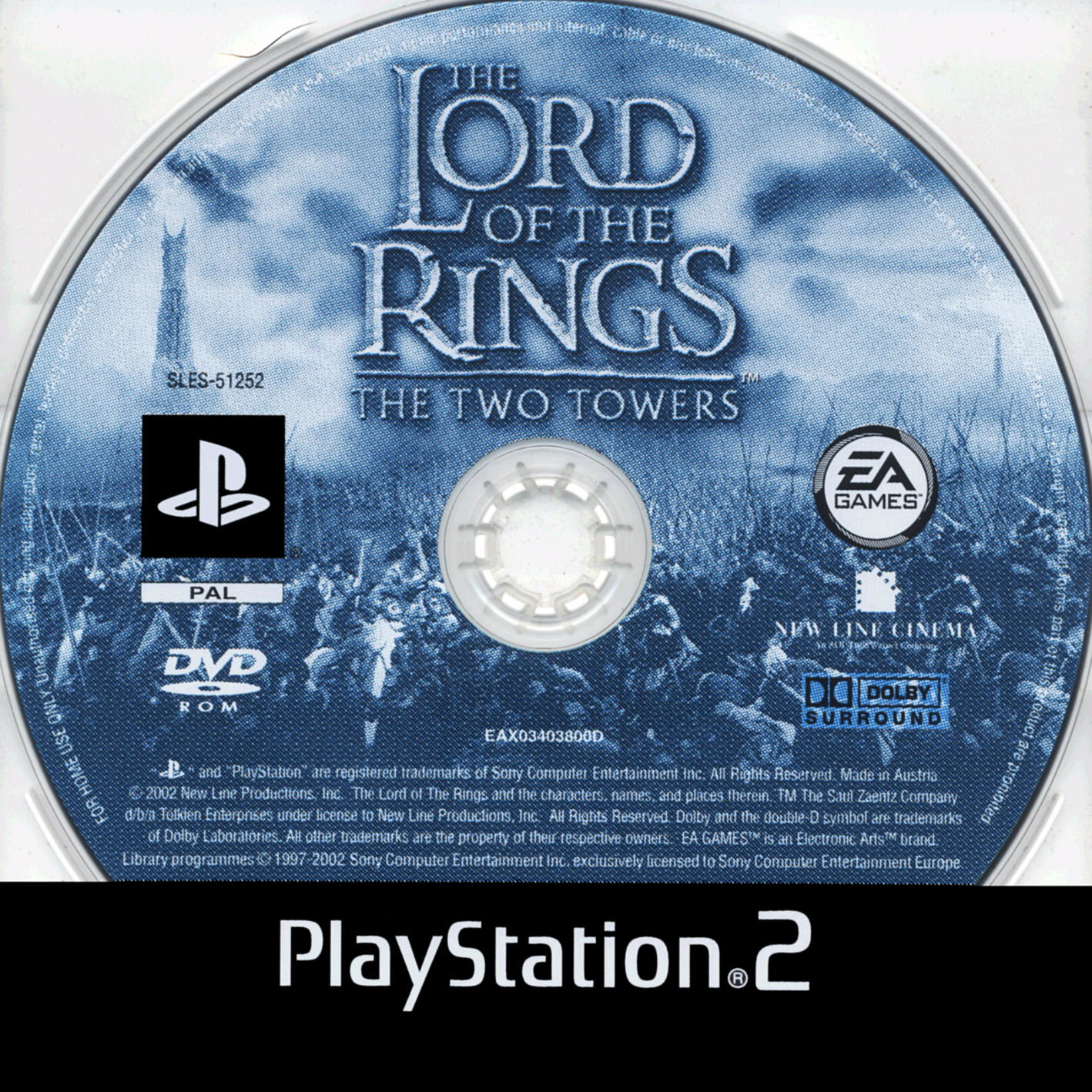 The Lord of the Rings - The Two Towers PSX cover
