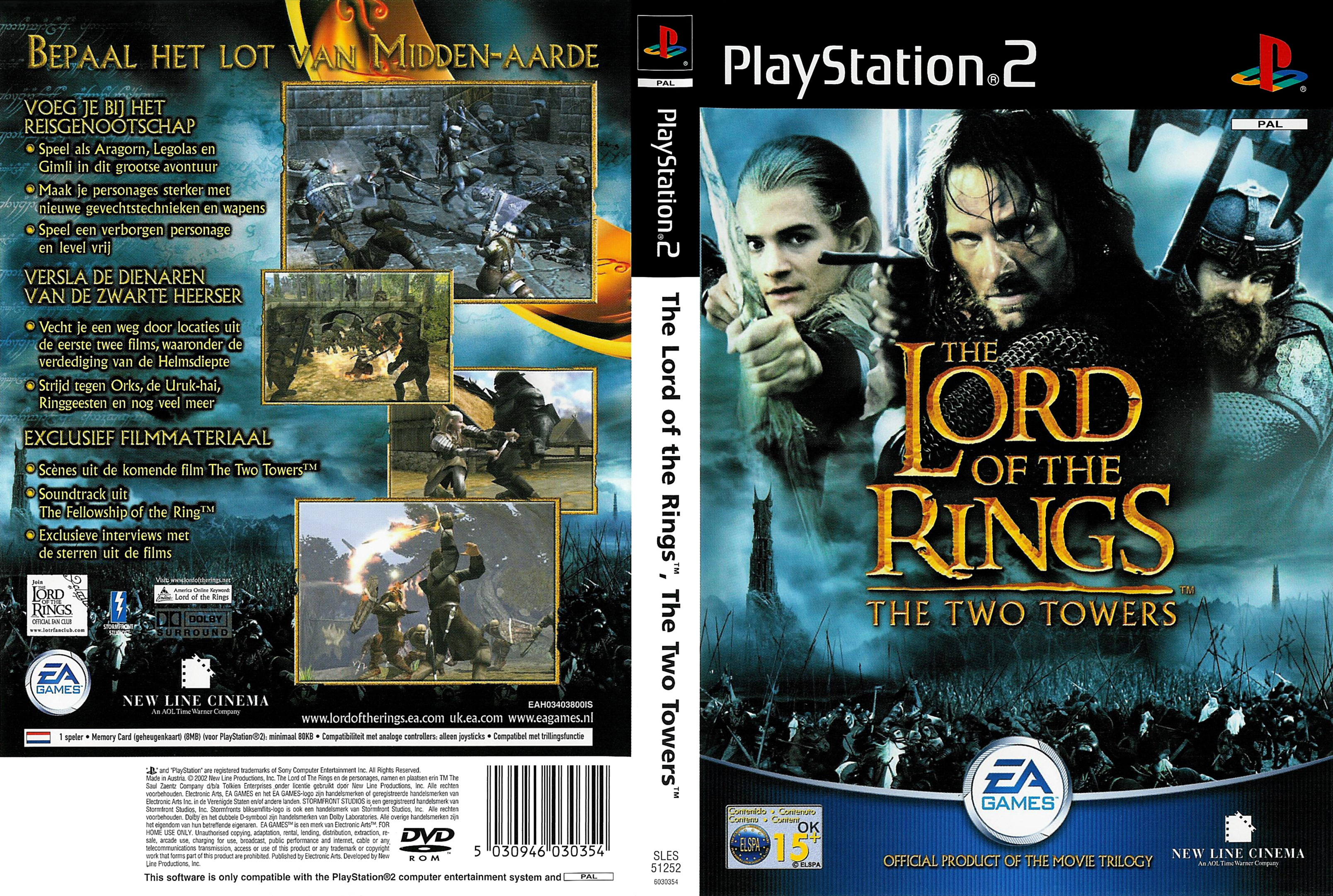 The Lord of the Rings - The Two Towers PSX cover