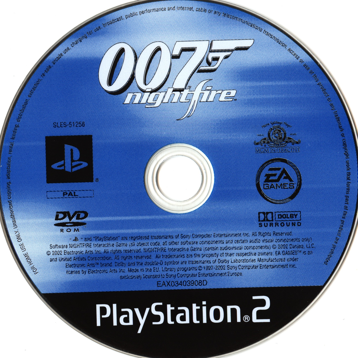 007 - Nightfire PS2 cover
