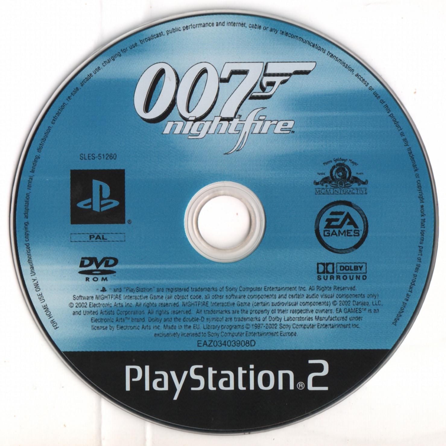 007 - Nightfire PS2 cover