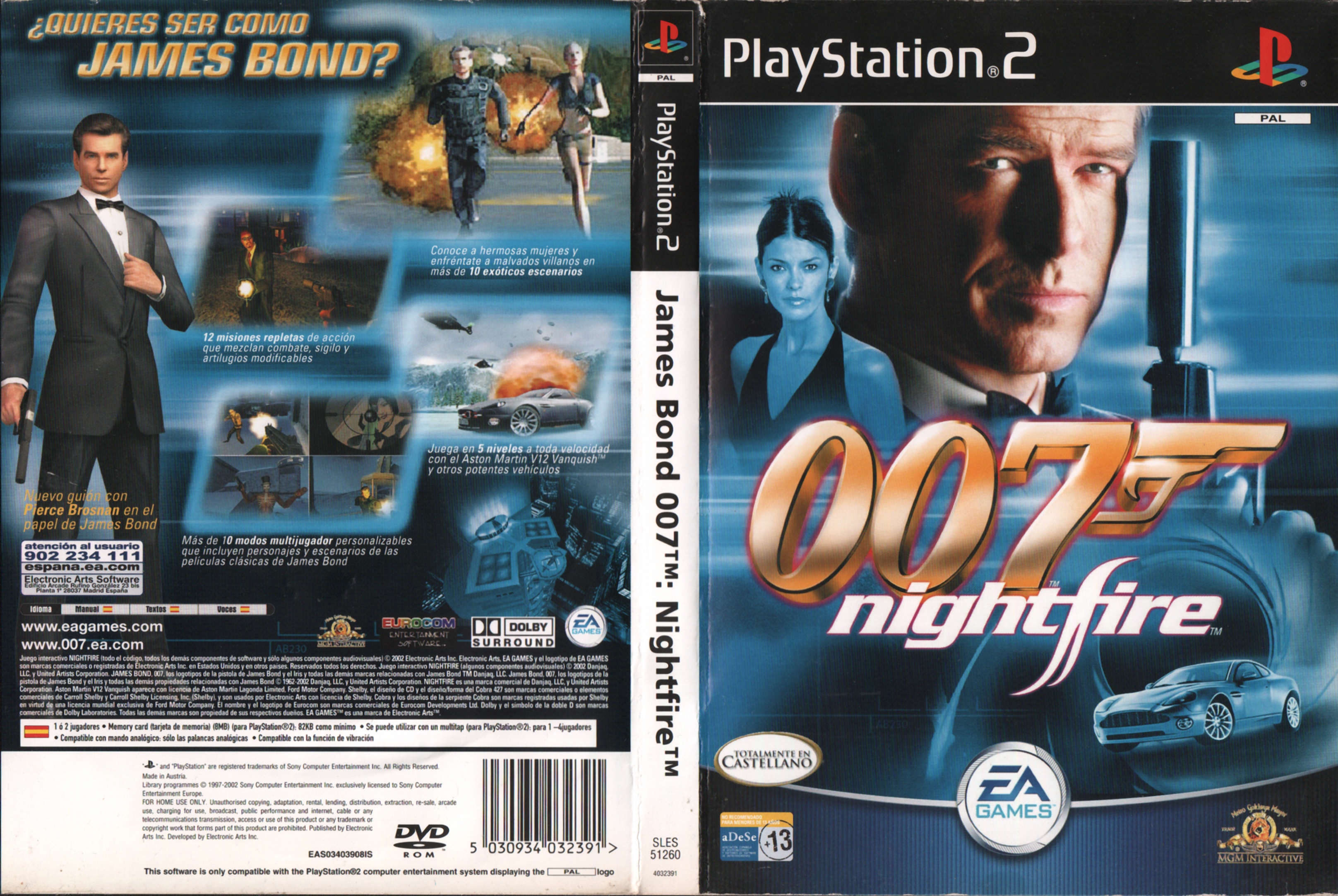 007 - Nightfire PS2 cover
