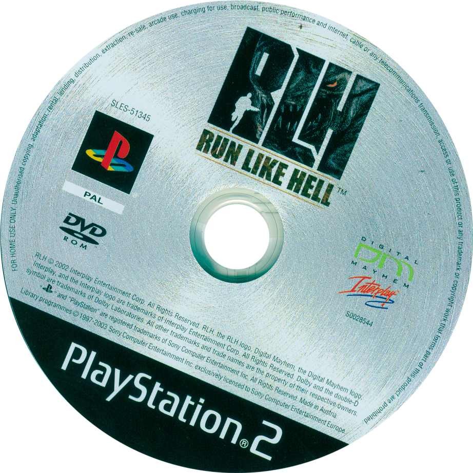 RLH - Run like Hell PS2 cover