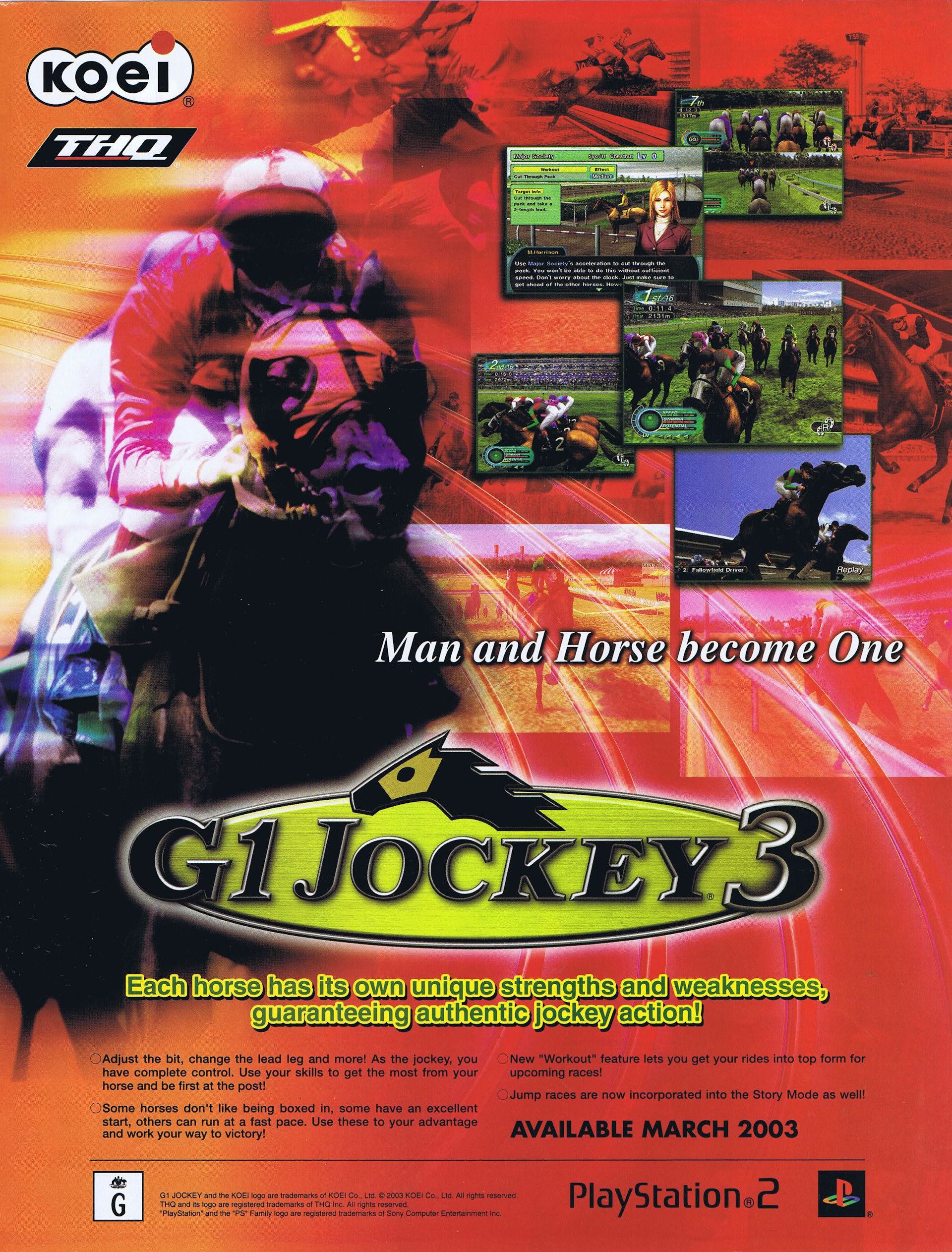G1 Jockey 3 PS2 cover