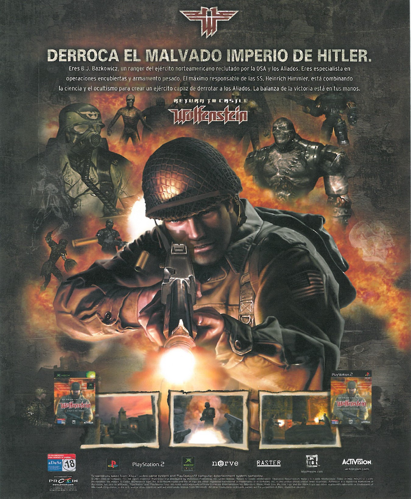 Return to Castle Wolfenstein - Operation Resurrection PSX cover