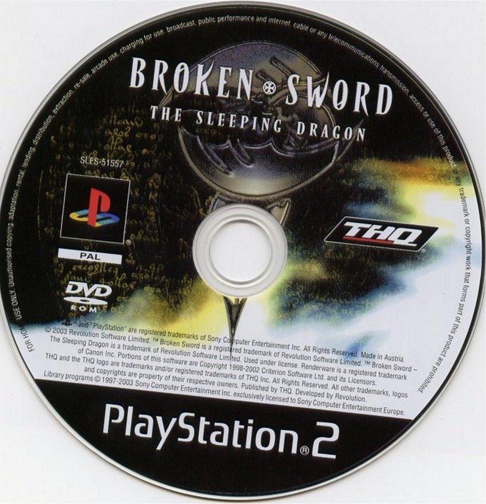 Broken Sword - The Sleeping Dragon PSX cover