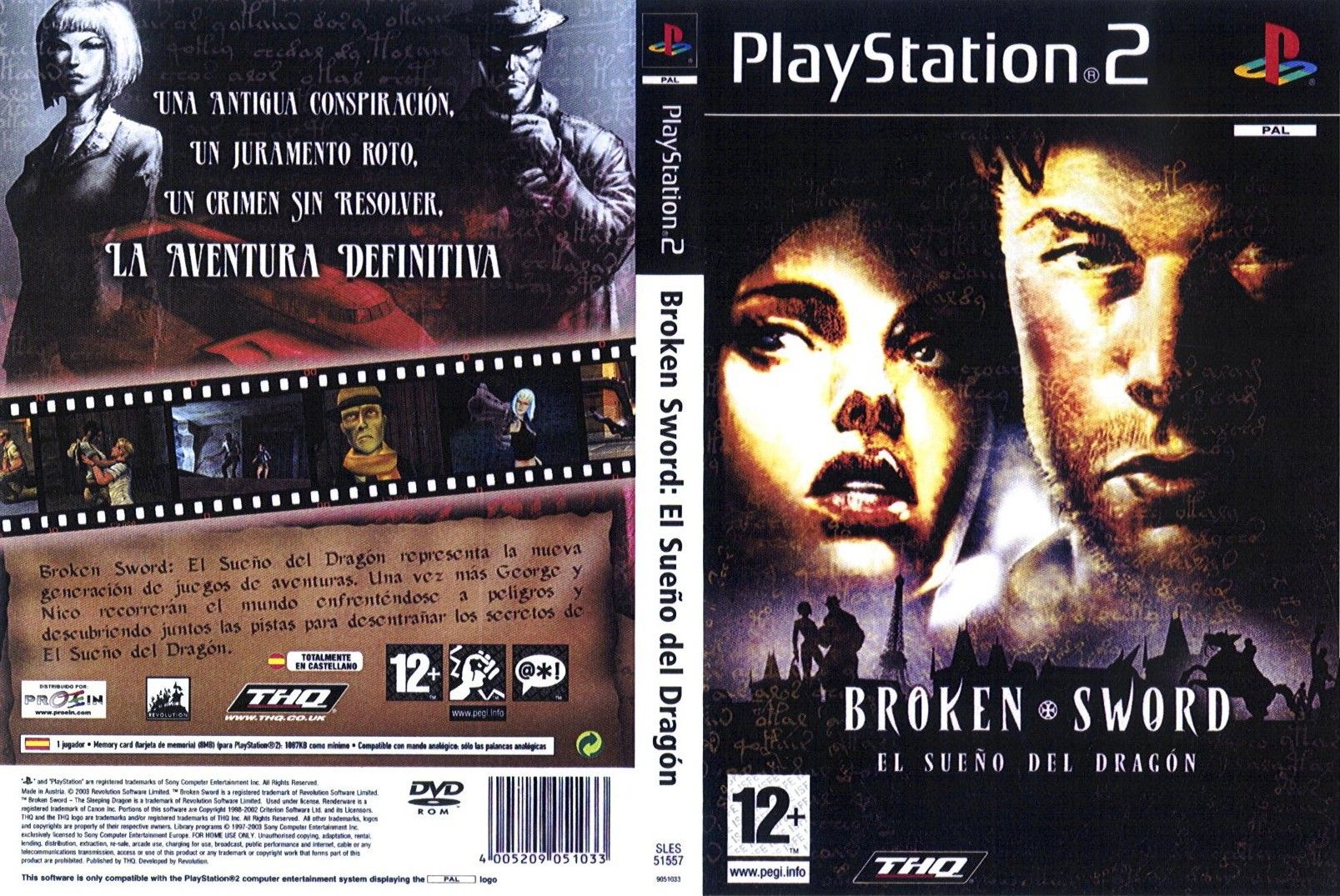 Broken Sword - The Sleeping Dragon PSX cover
