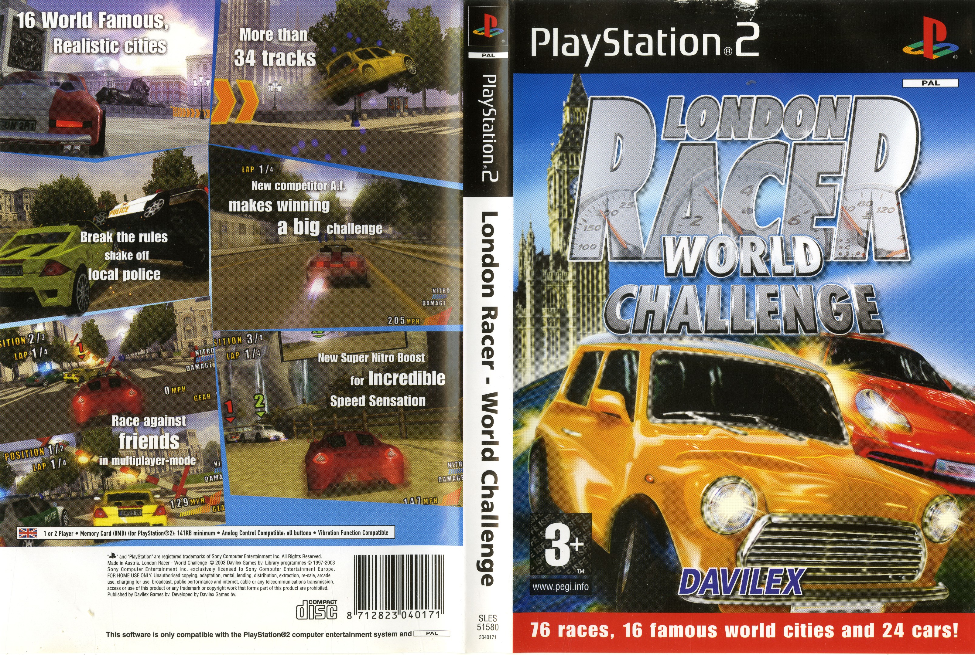 London Racer - World Challenge PS2 cover
