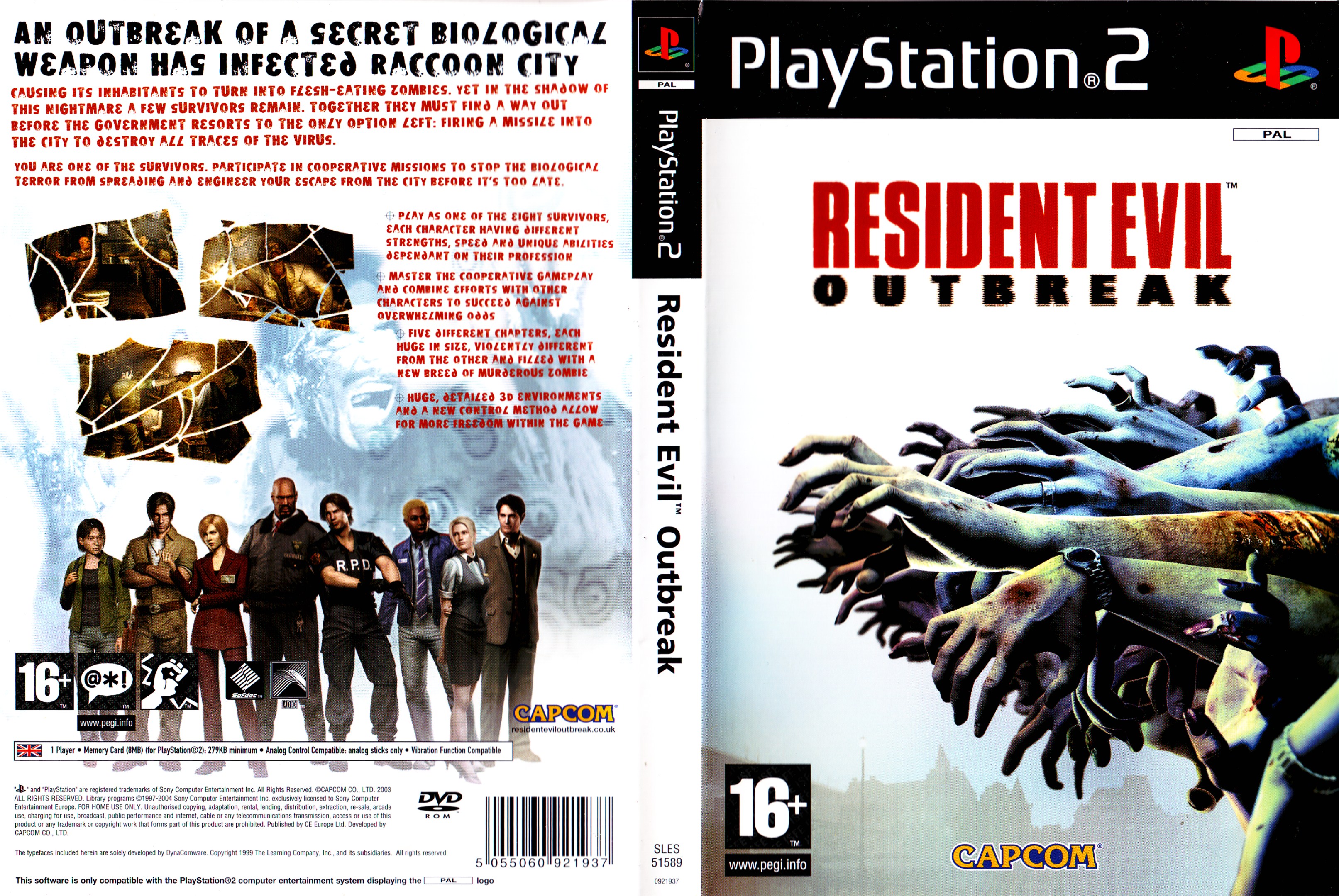 Resident Evil - Outbreak PS2 cover