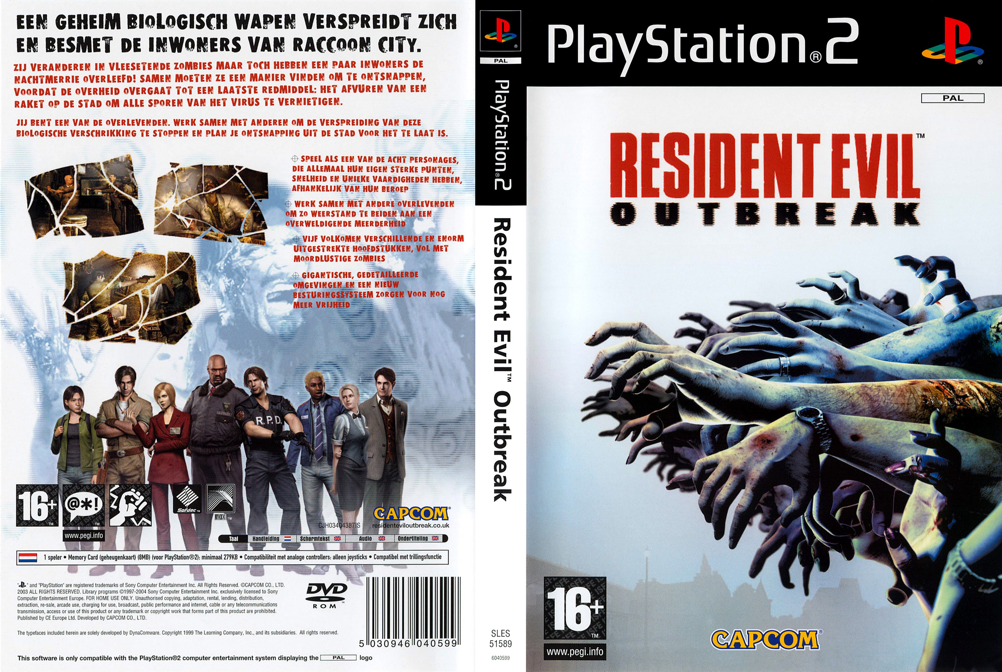 Resident Evil - Outbreak PS2 cover