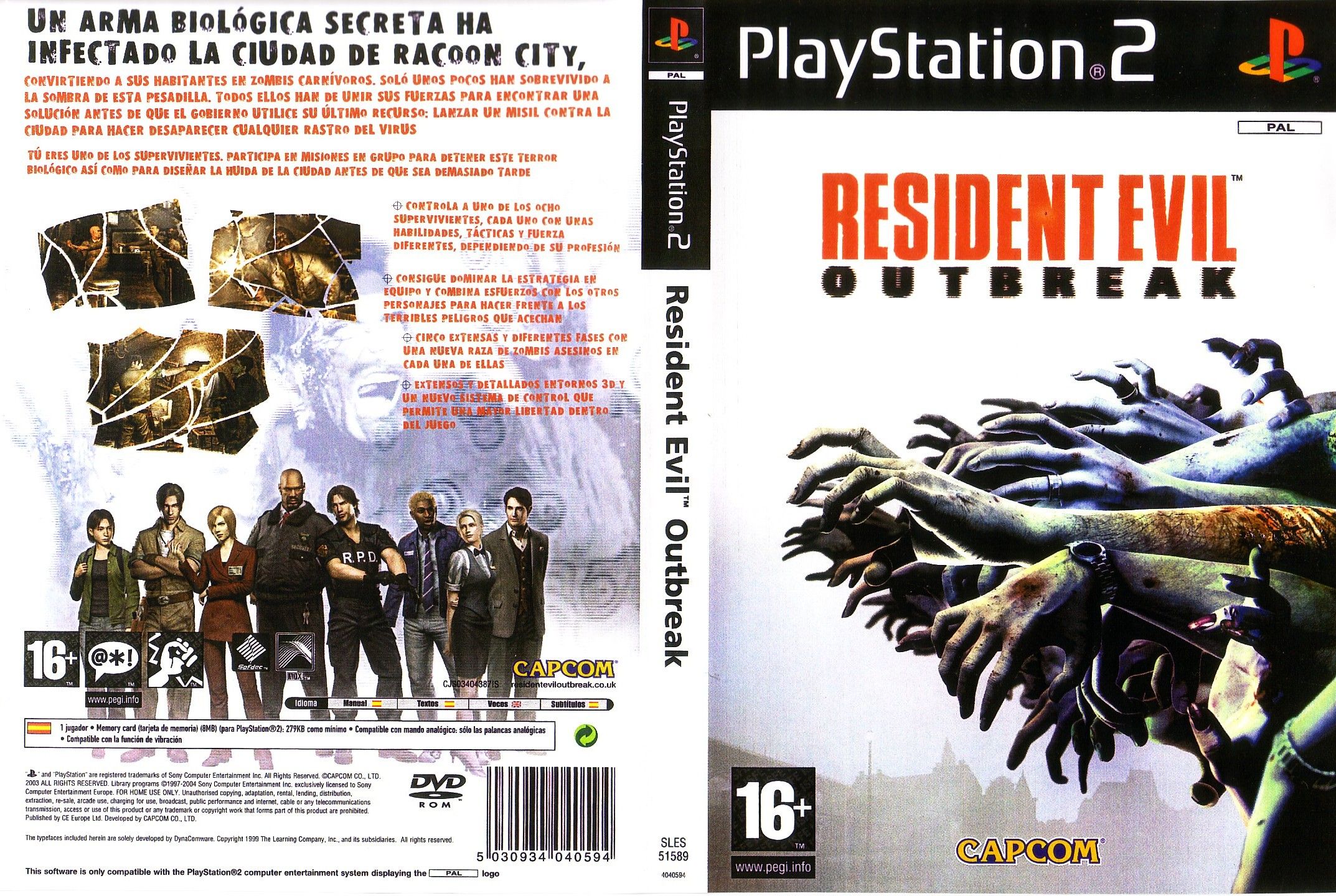 Resident Evil - Outbreak PS2 cover