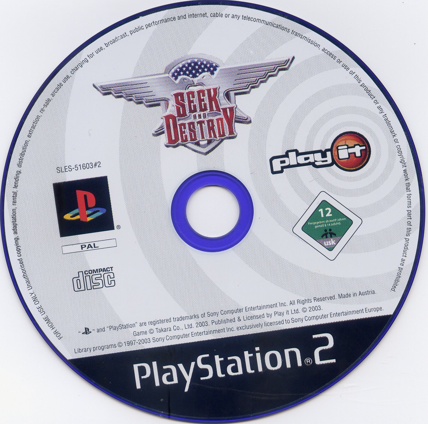 Seek and Destroy PS2 cover