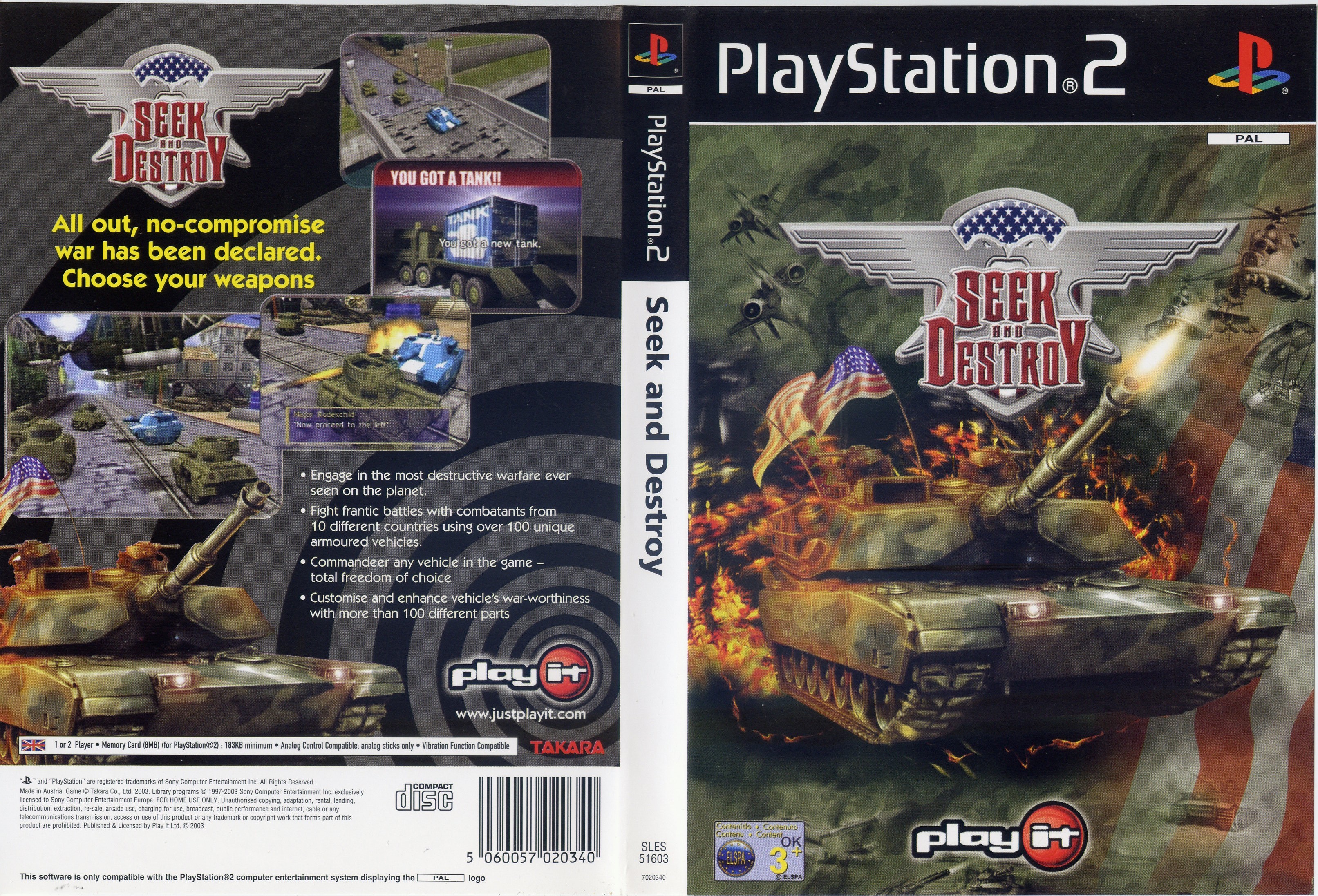 Seek and Destroy PS2 cover