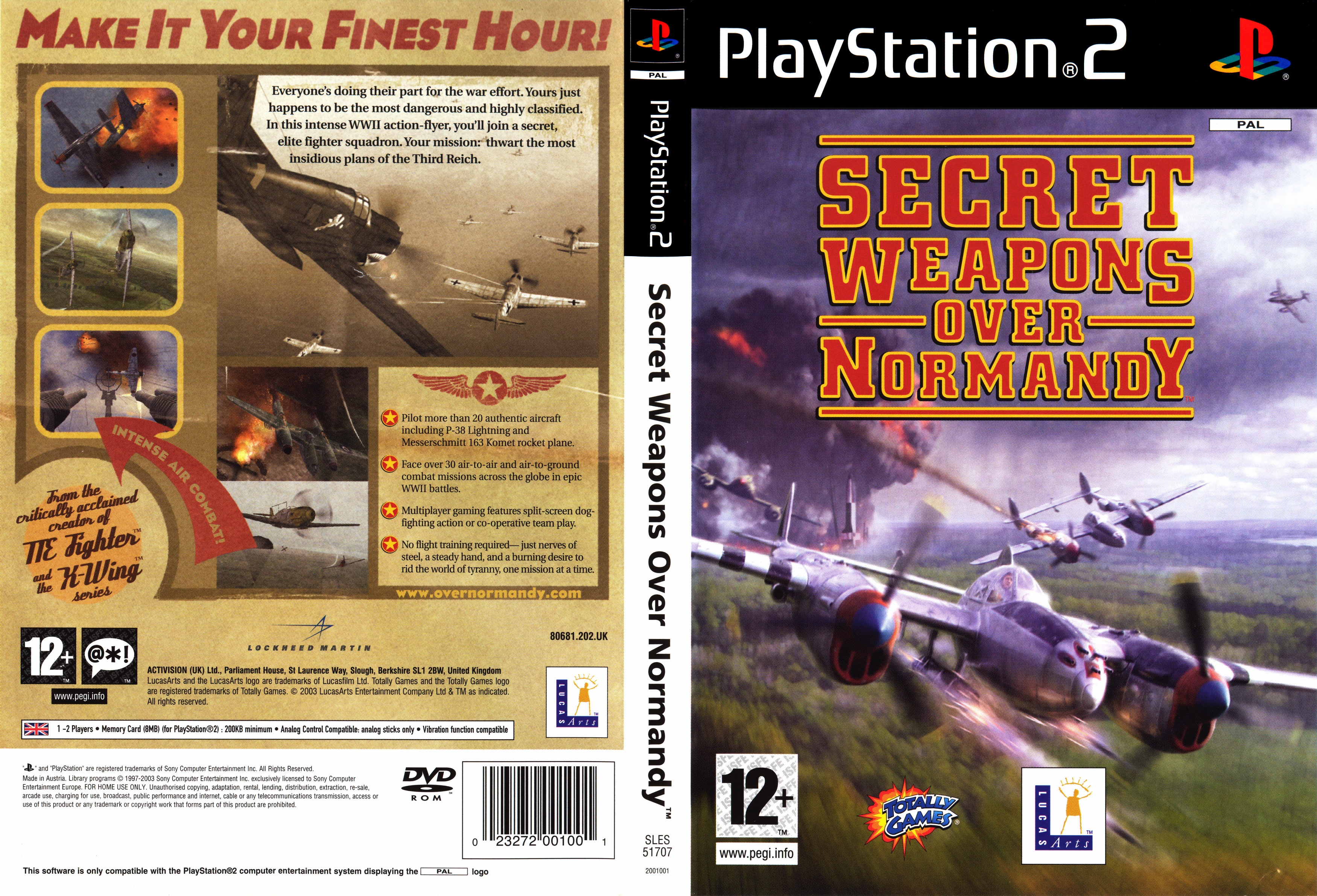 Secrets Weapons over Normandy PS2 cover