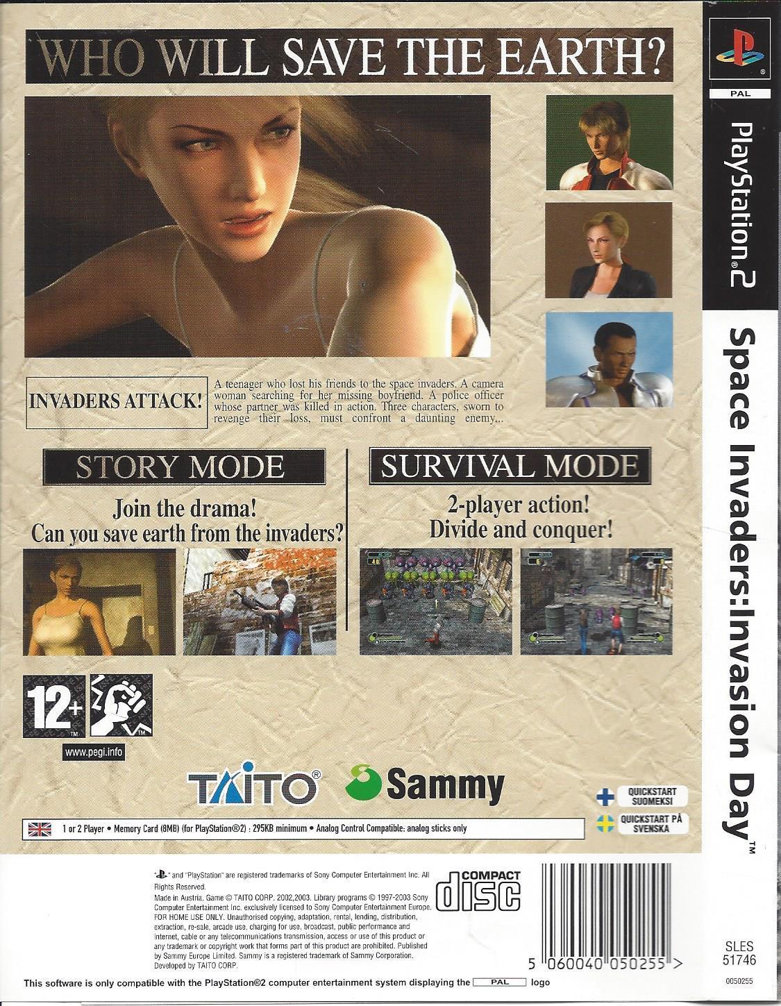 Space Invaders - Invasion Day PS2 cover