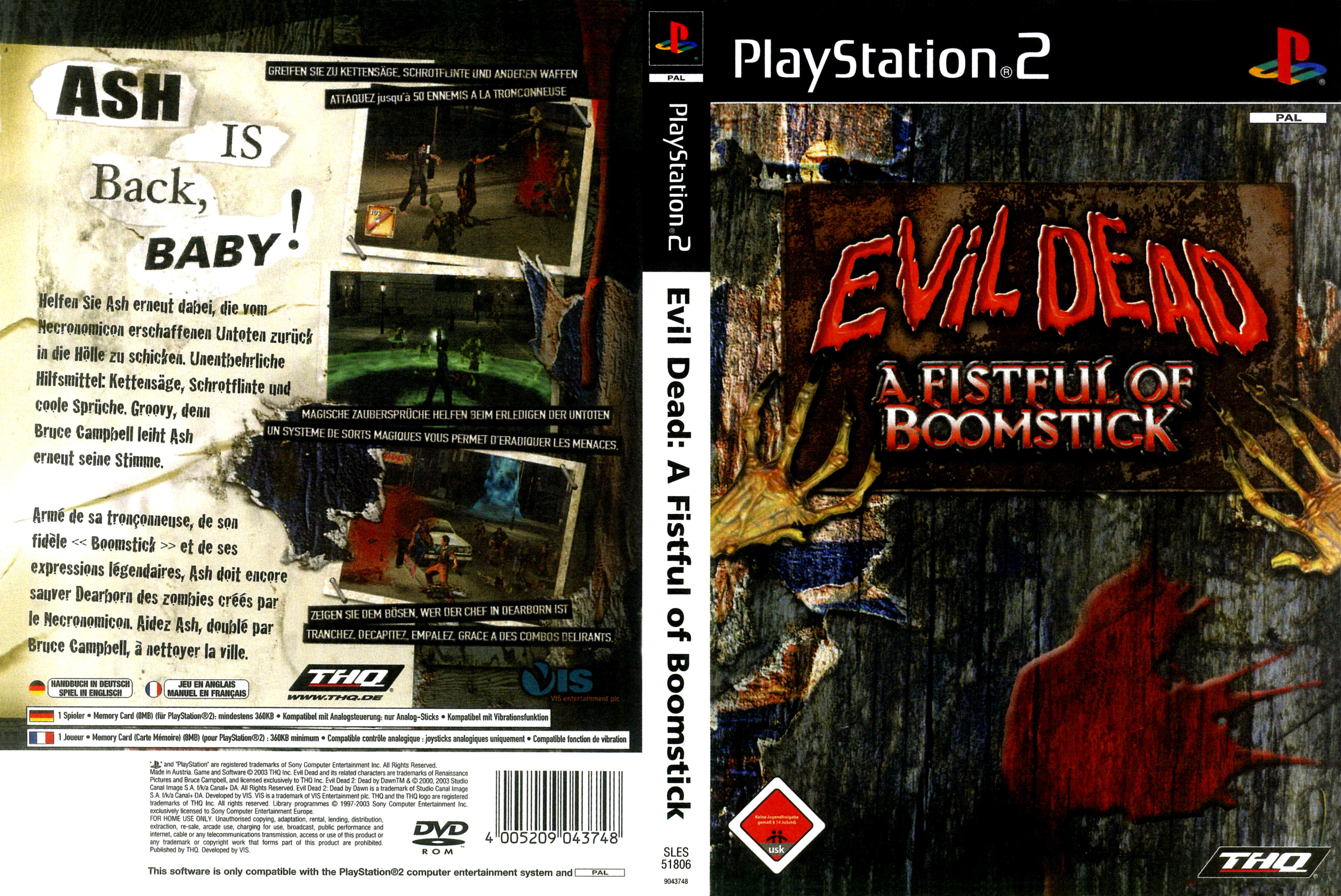 Evil Dead - A fistful of boomstick PSX cover