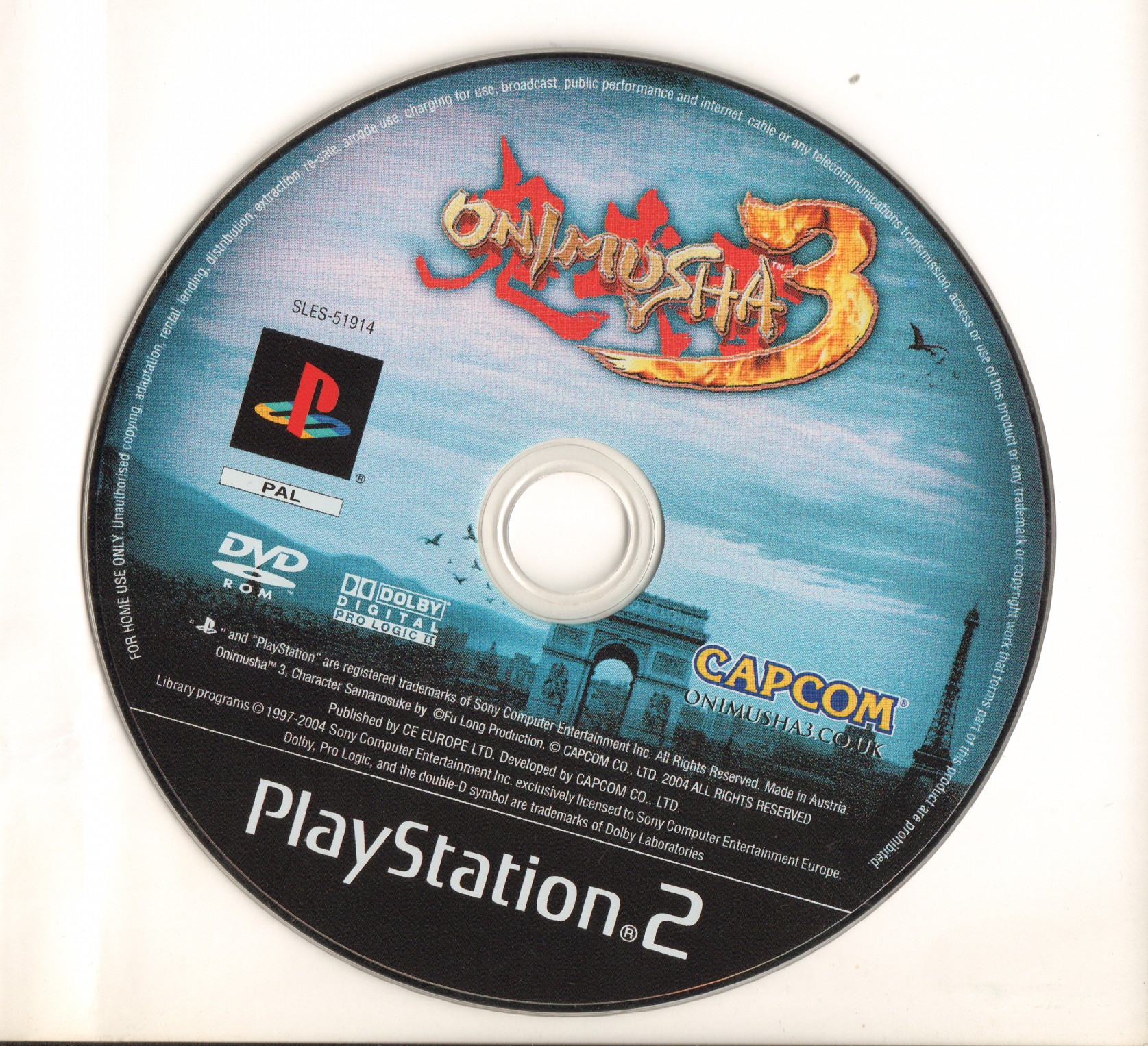 Onimusha 3 PS2 cover