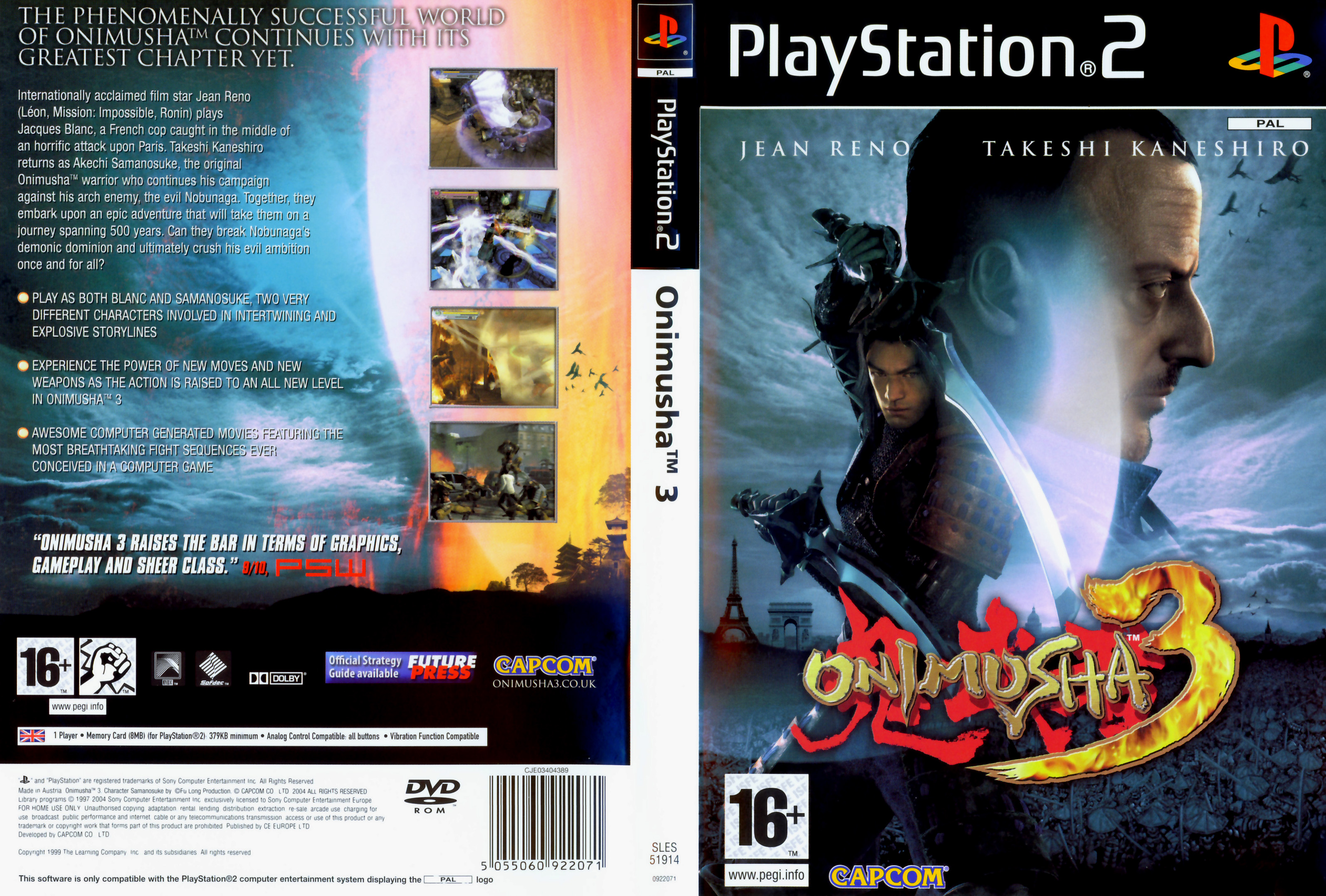 Onimusha 3 PS2 cover