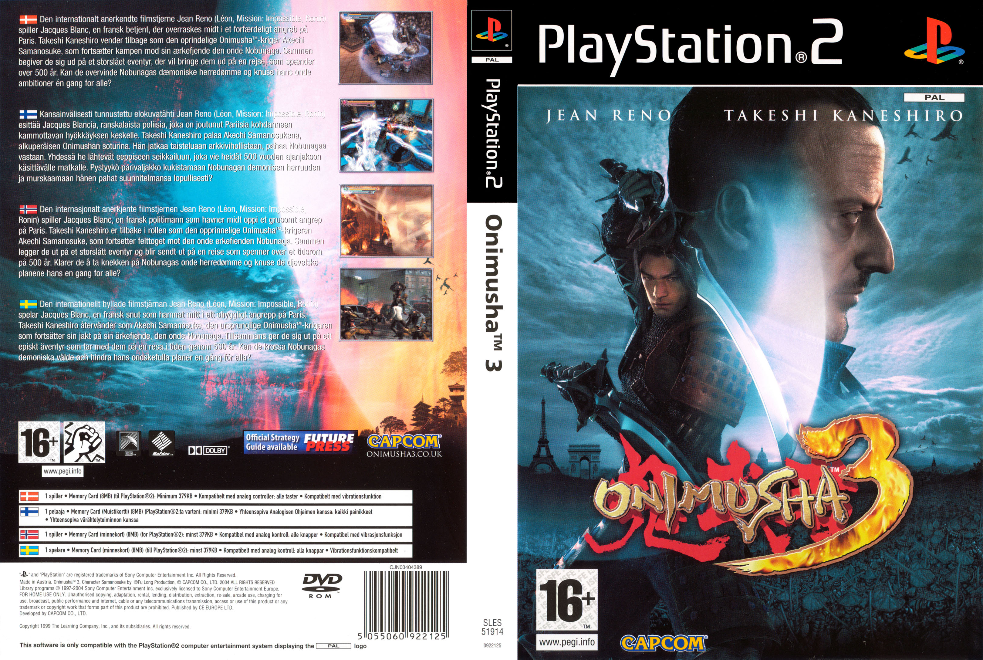 Onimusha 3 PS2 cover