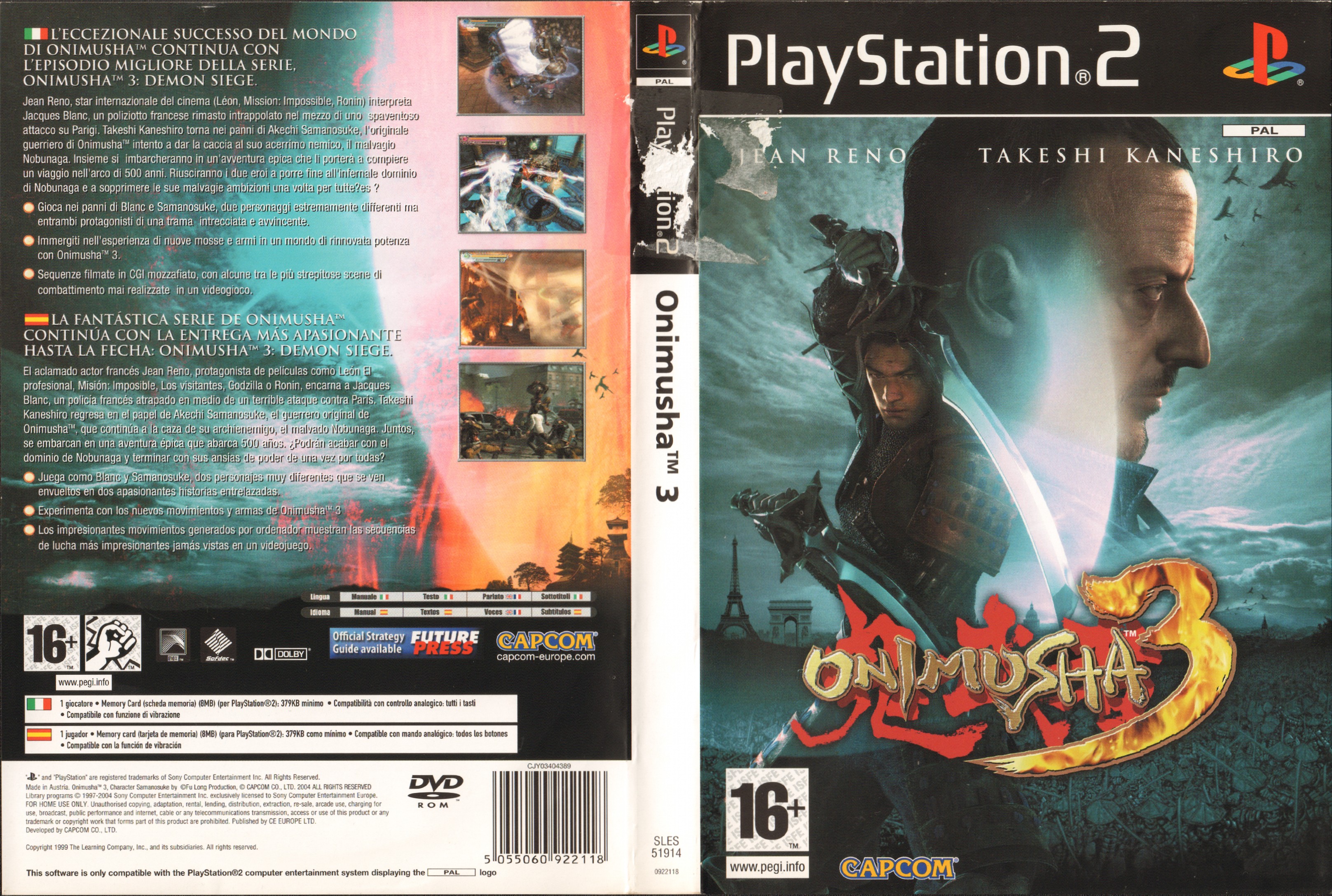 Onimusha 3 PS2 cover
