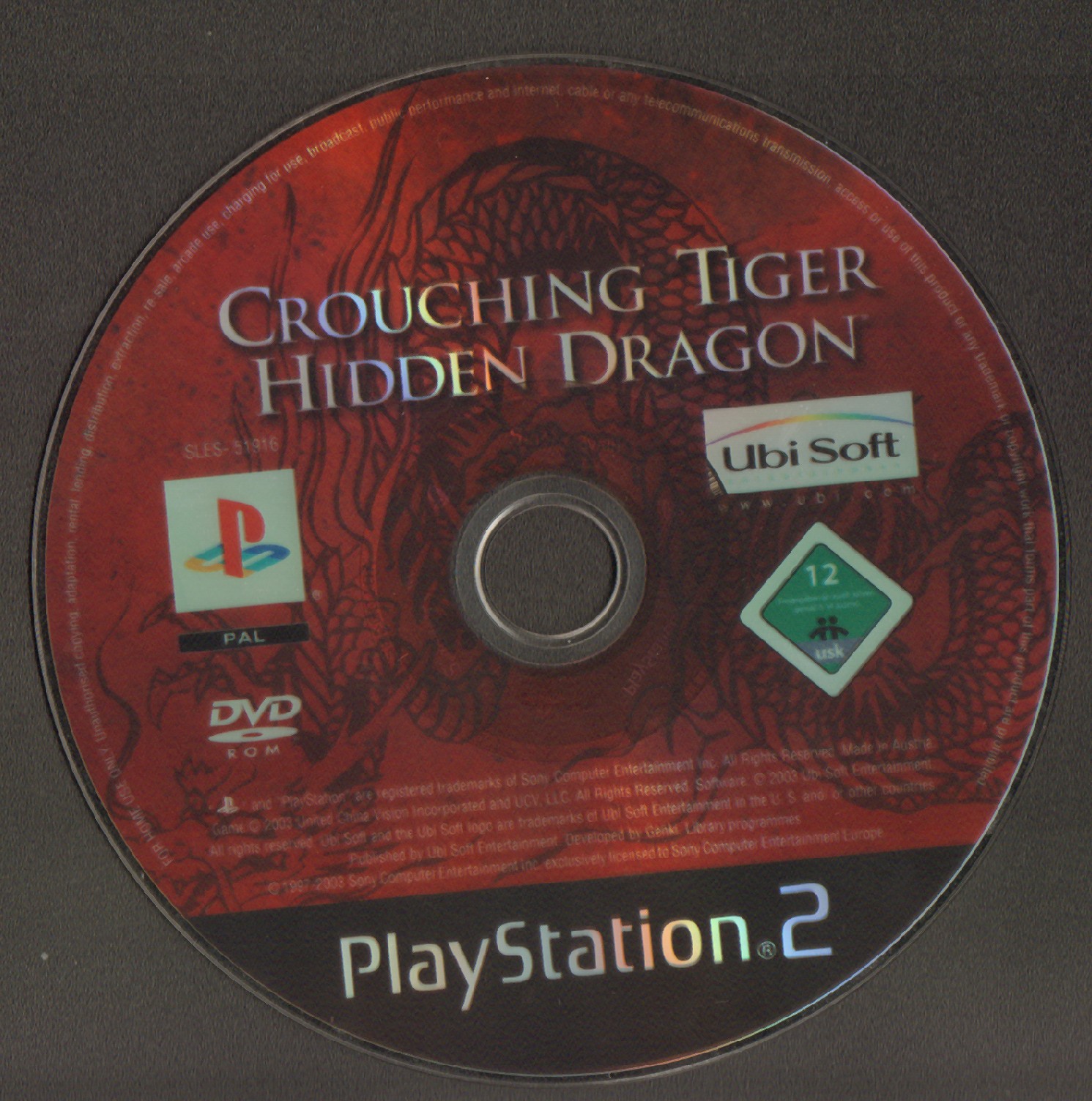Crouching Tiger, Hidden Dragon PS2 cover