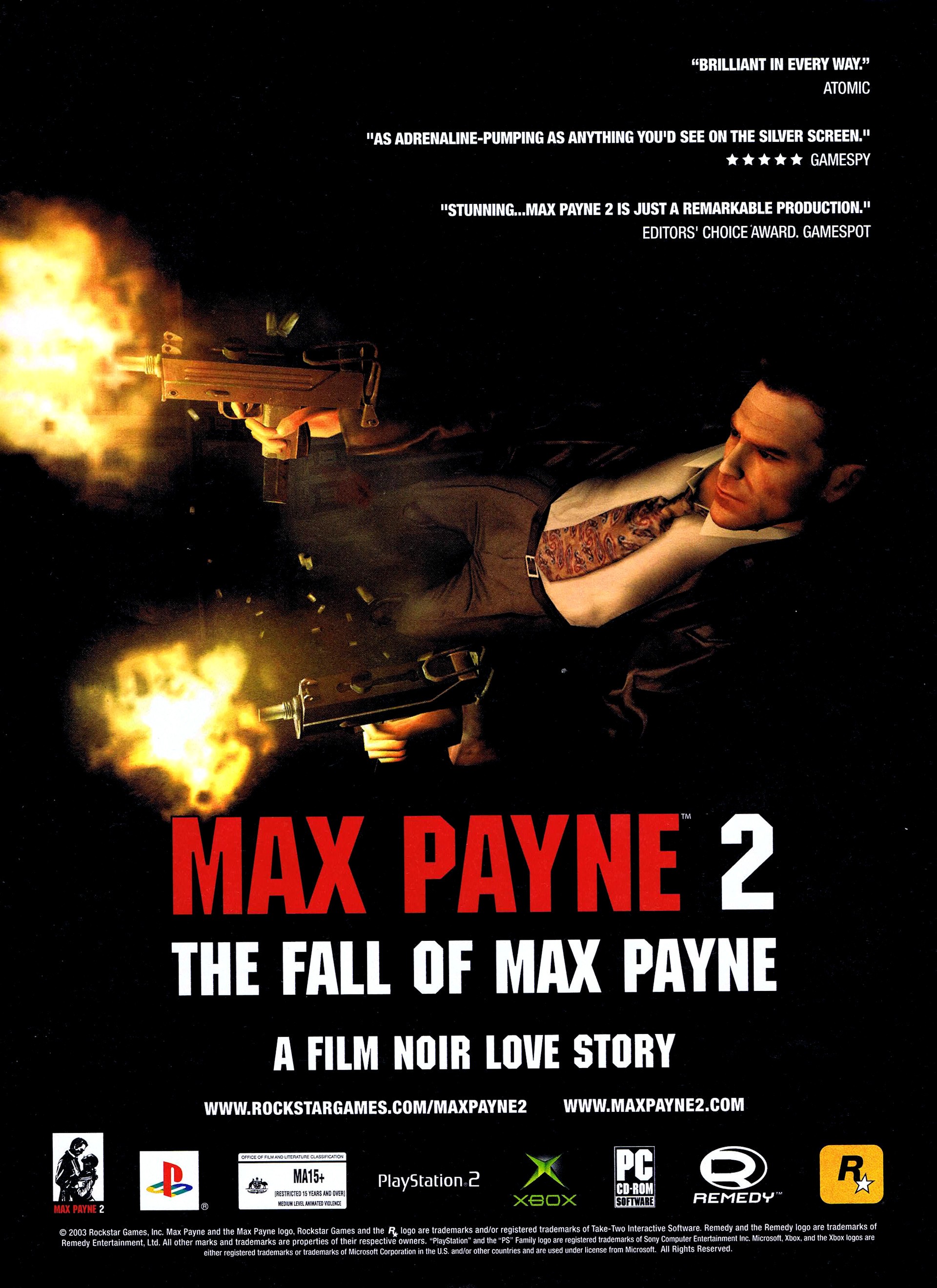 Max Payne 2 PS2 cover