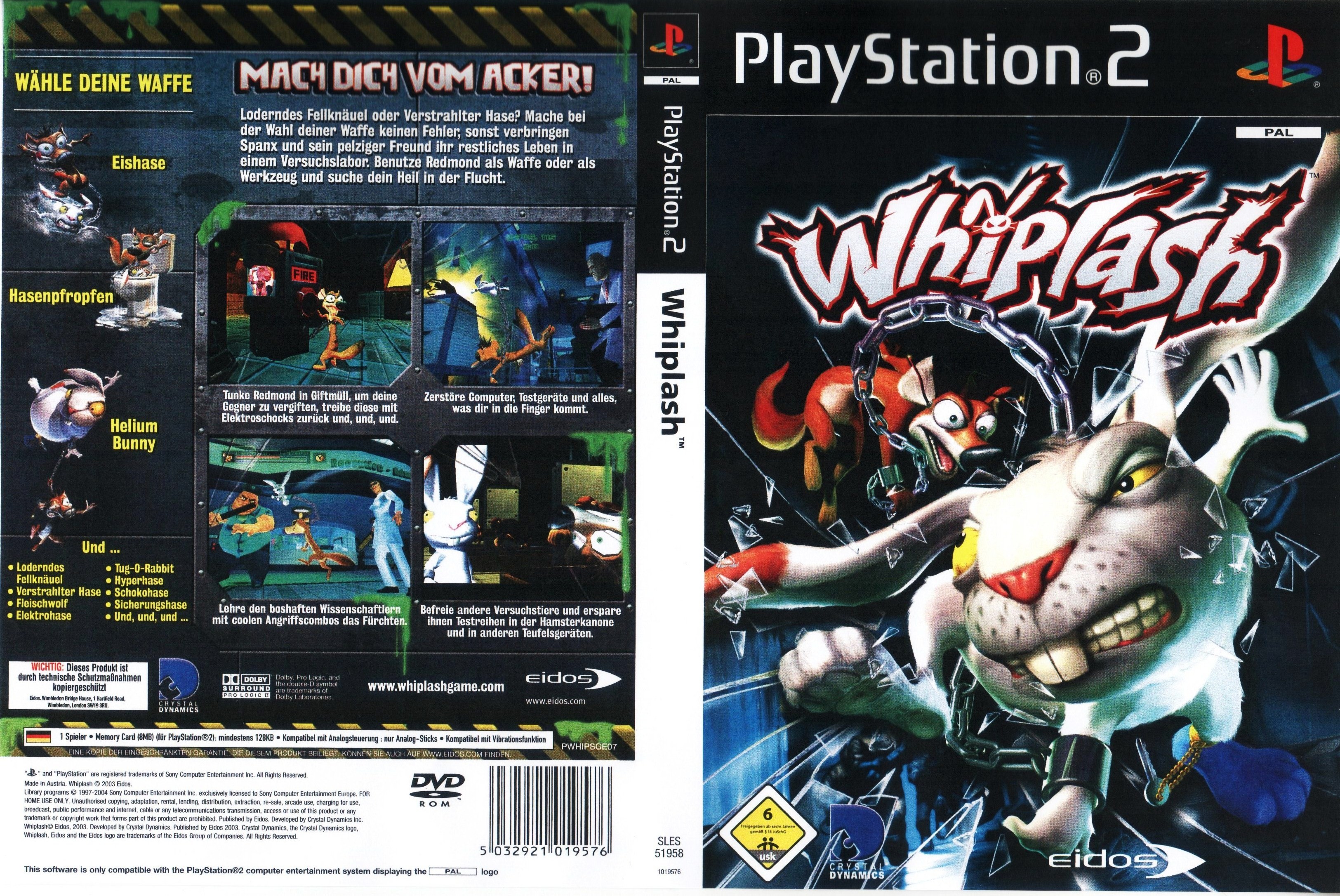 Whiplash PS2 cover