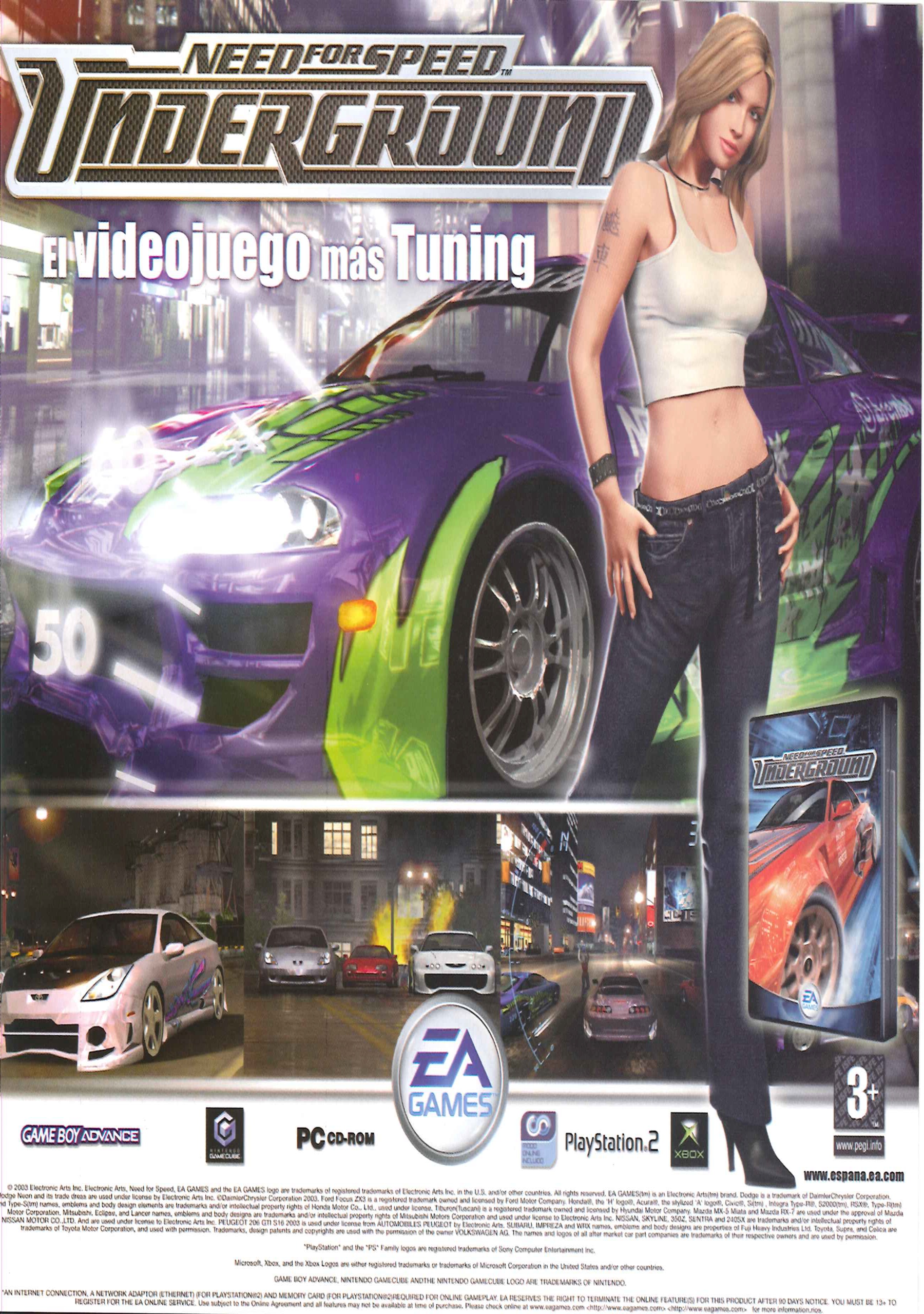 Need for Speed - Underground PS2 cover