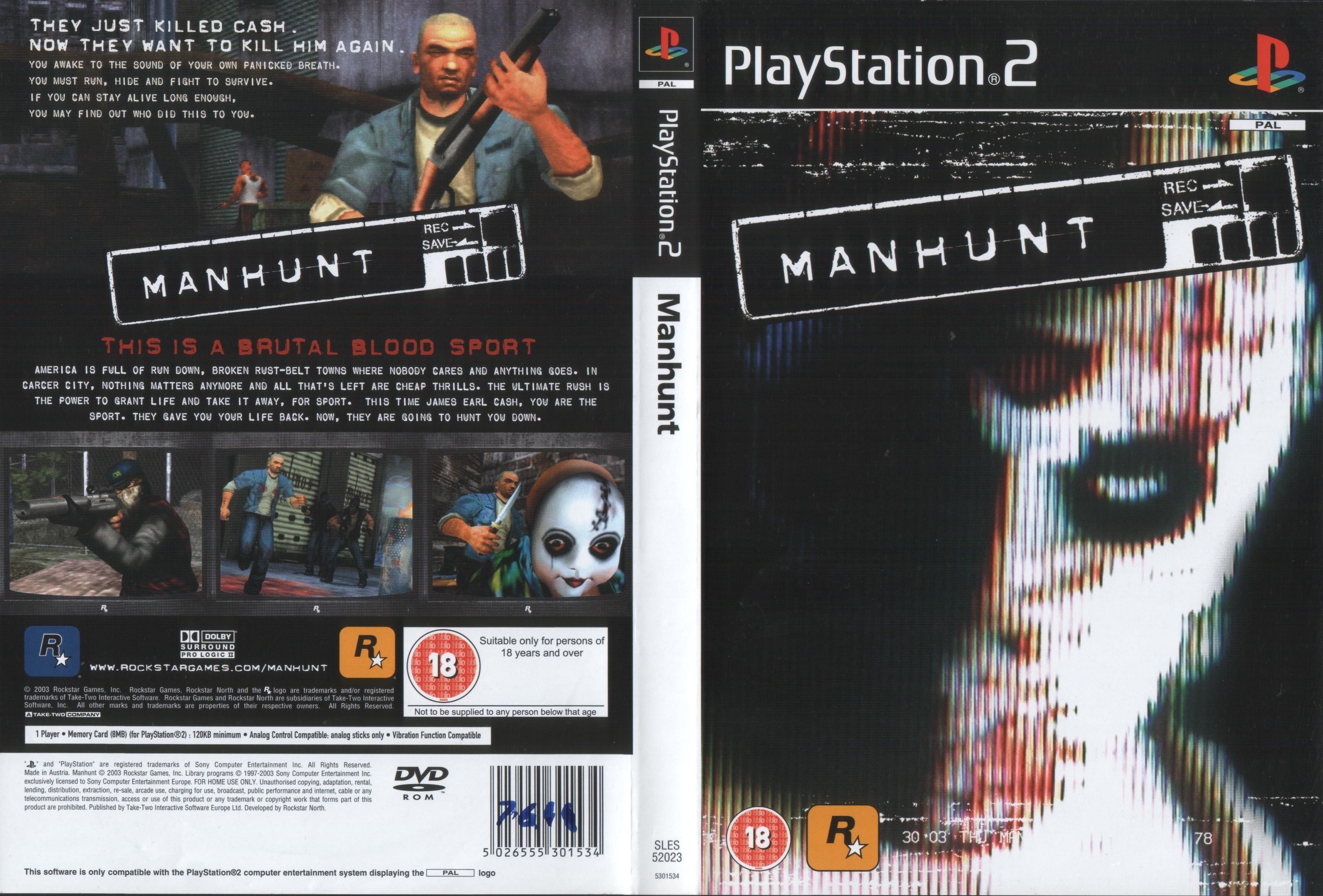 Manhunt PS2 cover