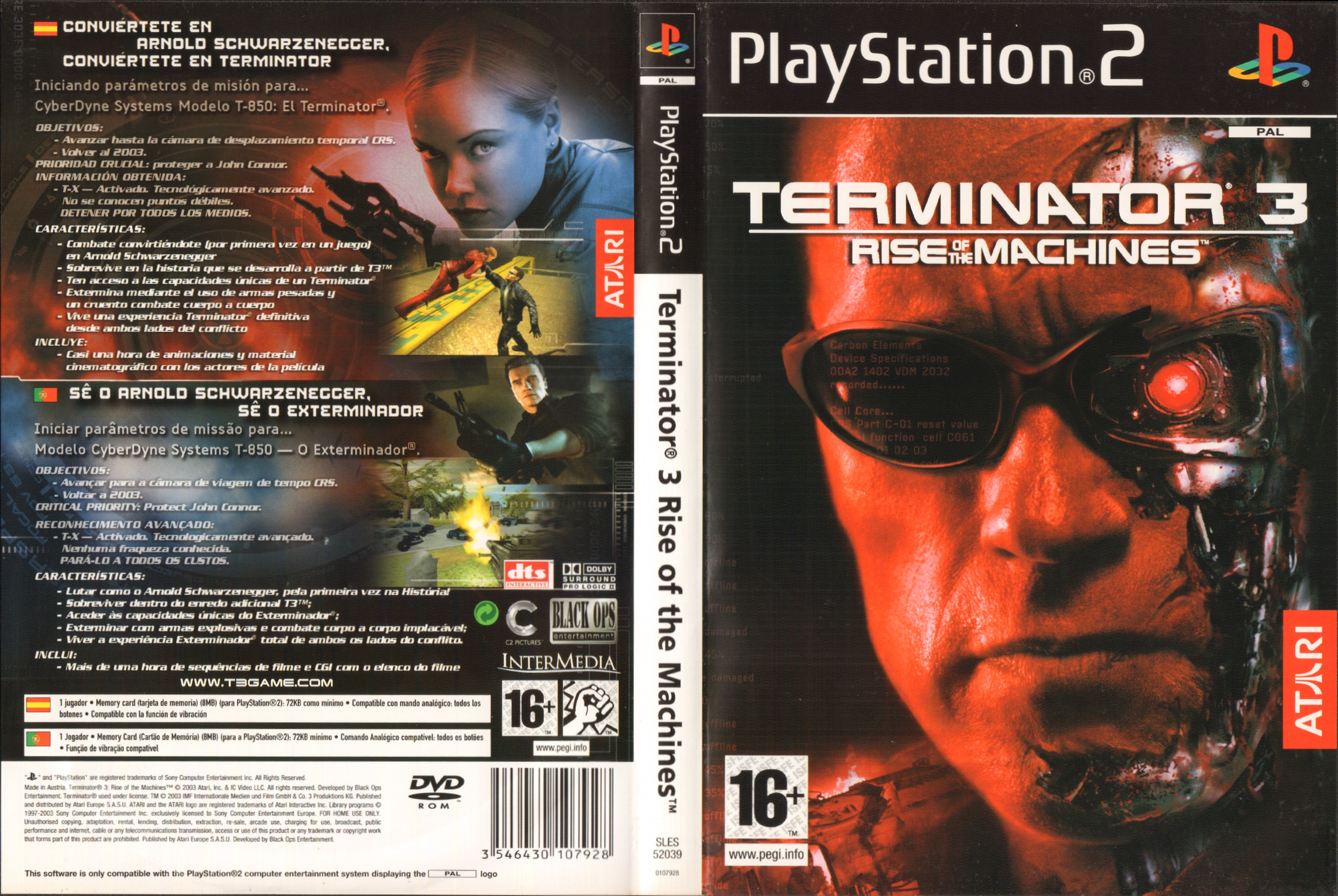 Terminator 3 - Rise of the Machines PS2 cover