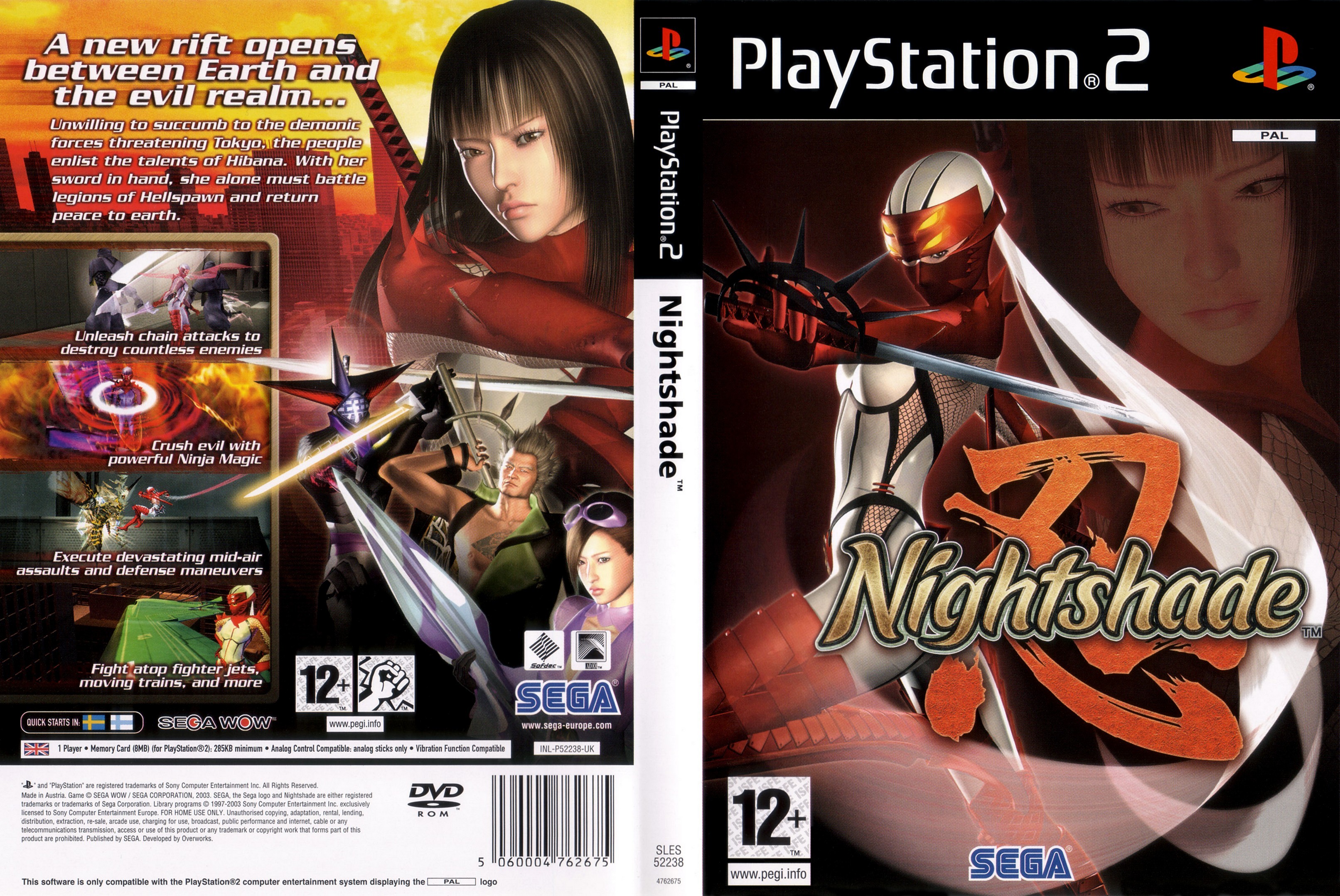 Nightshade PS2 cover