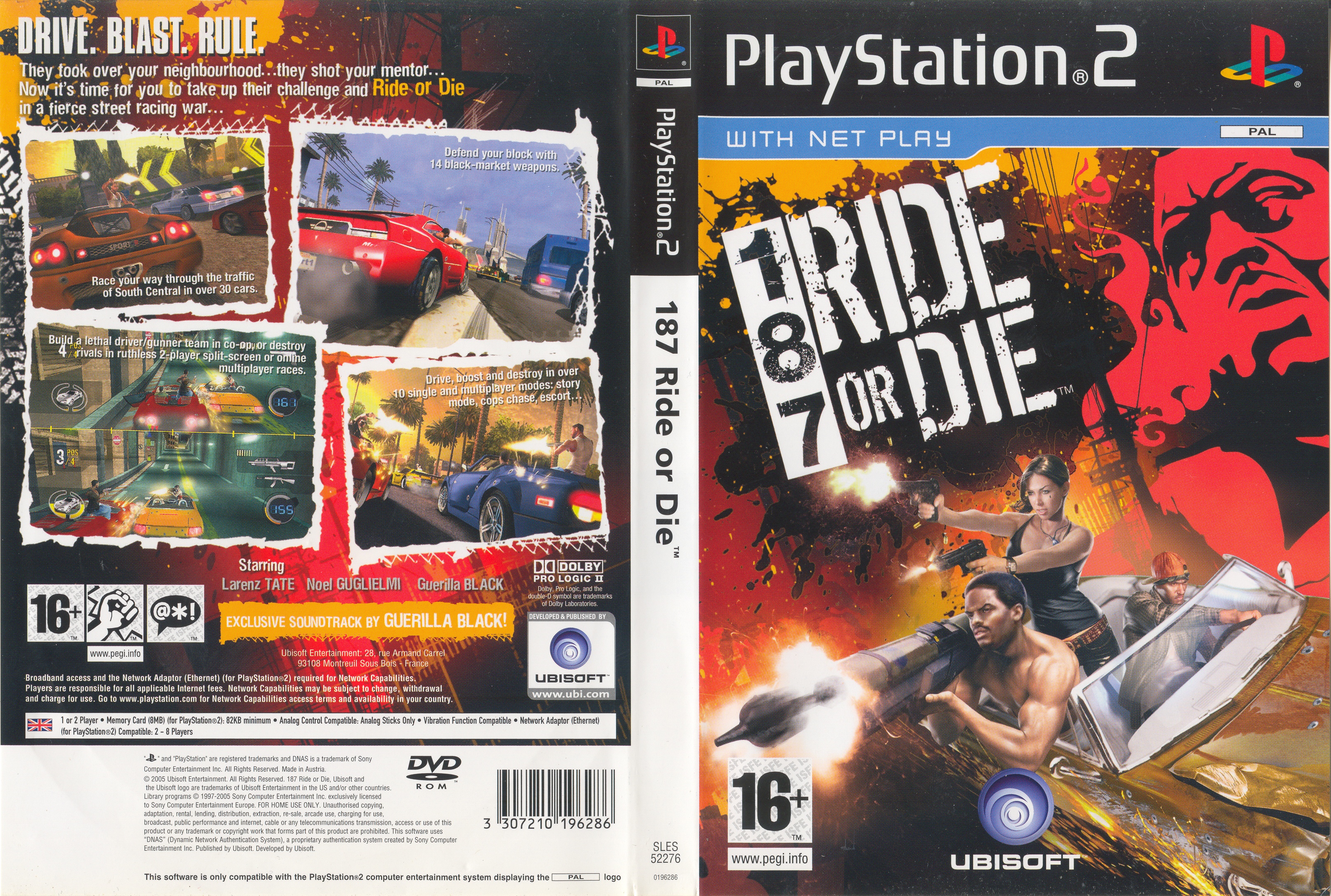 187 - Ride or die PS2 cover