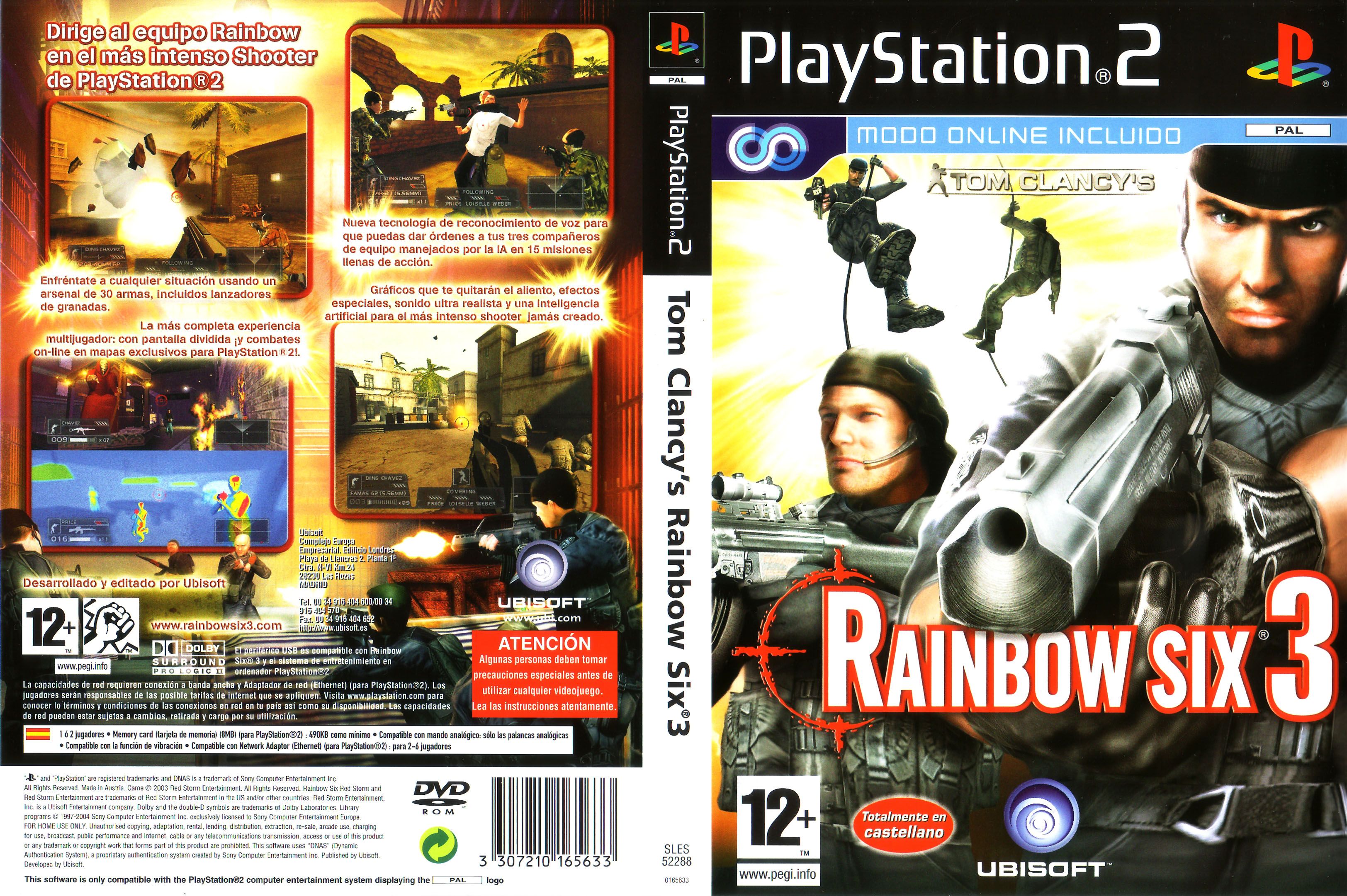 Tom Clancy's Rainbow Six 3 PS2 cover