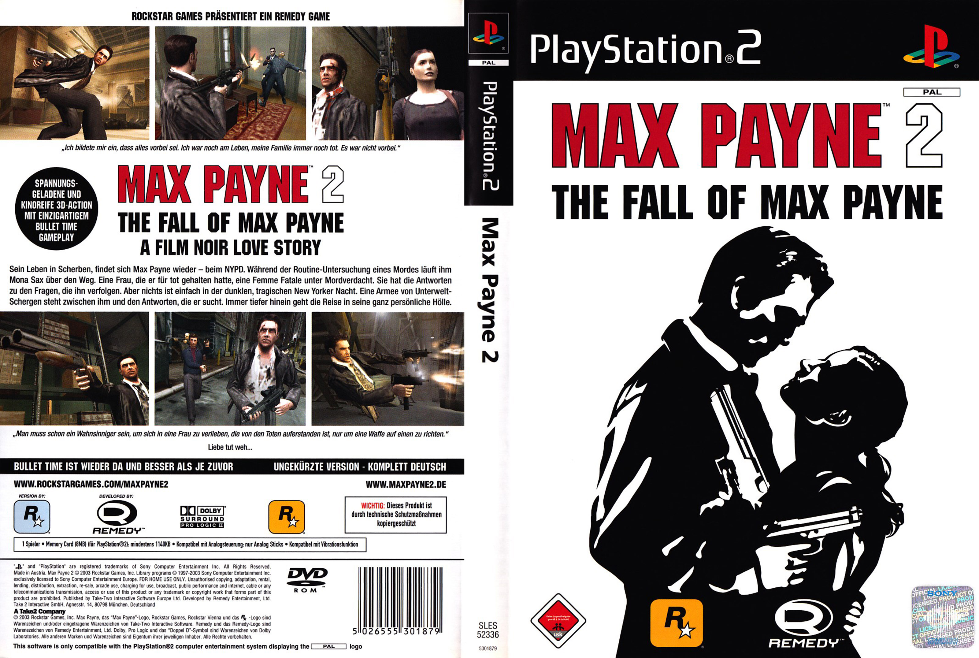 Max Payne 2 PS2 cover