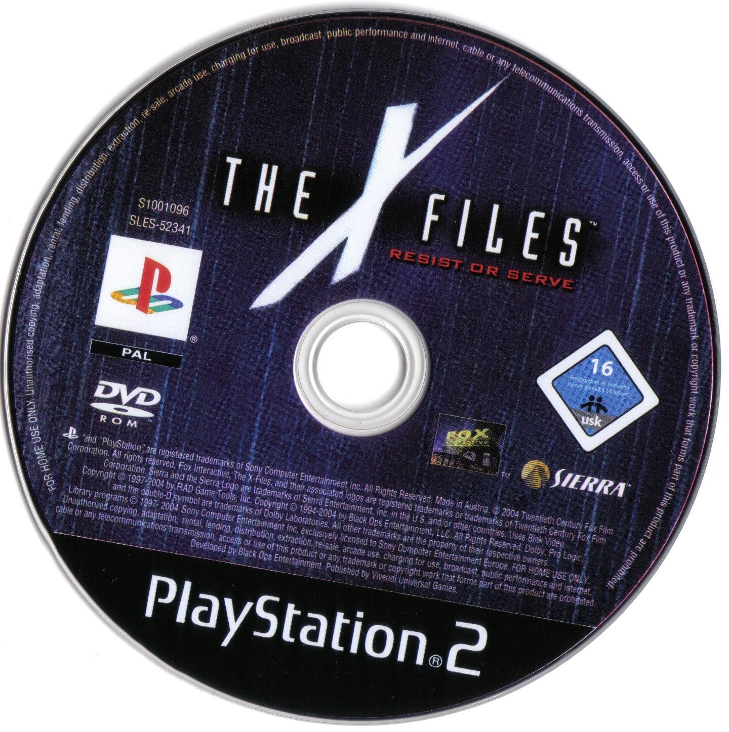 The X-Files - Resist or serve PSX cover