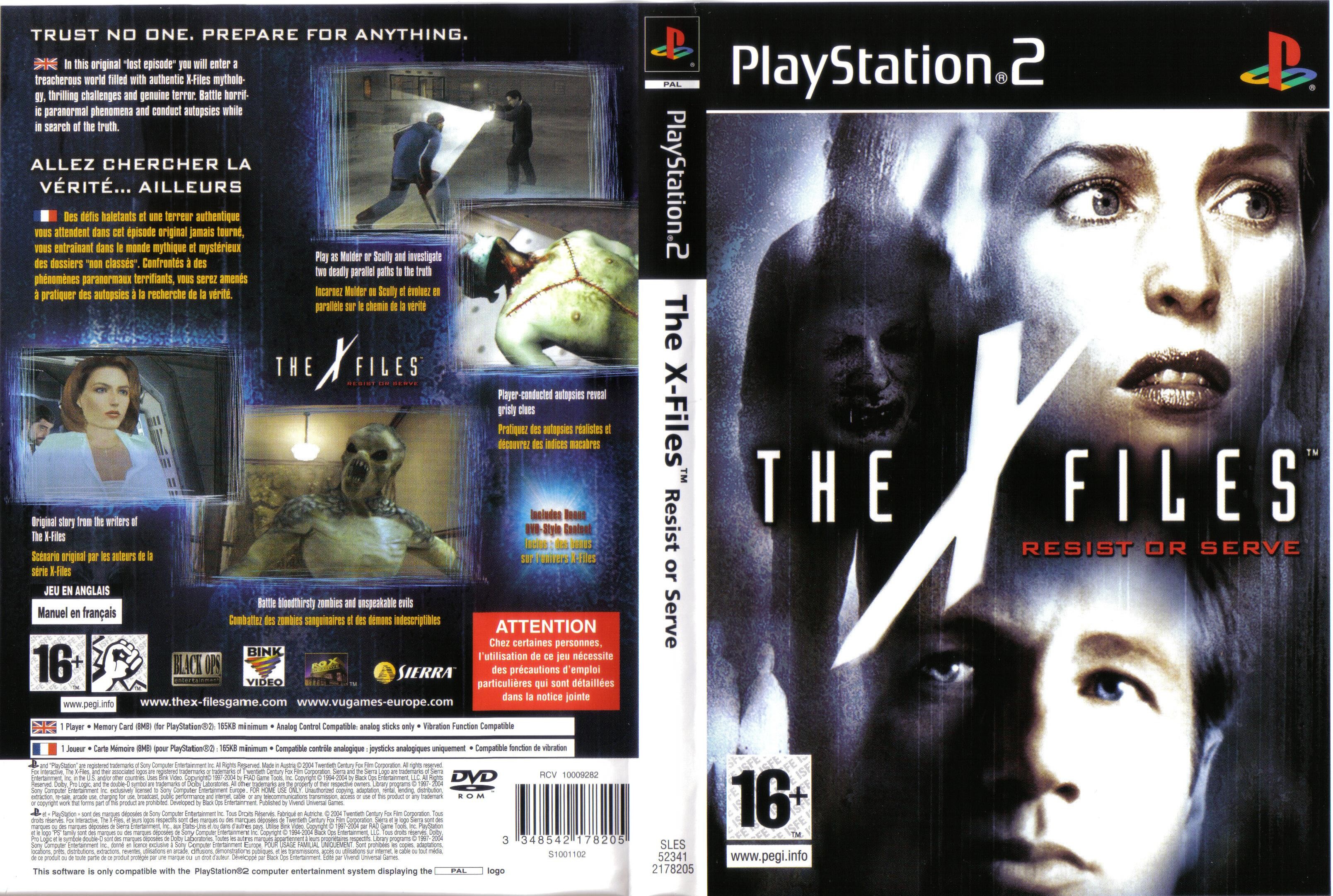 The X-Files - Resist or serve PSX cover
