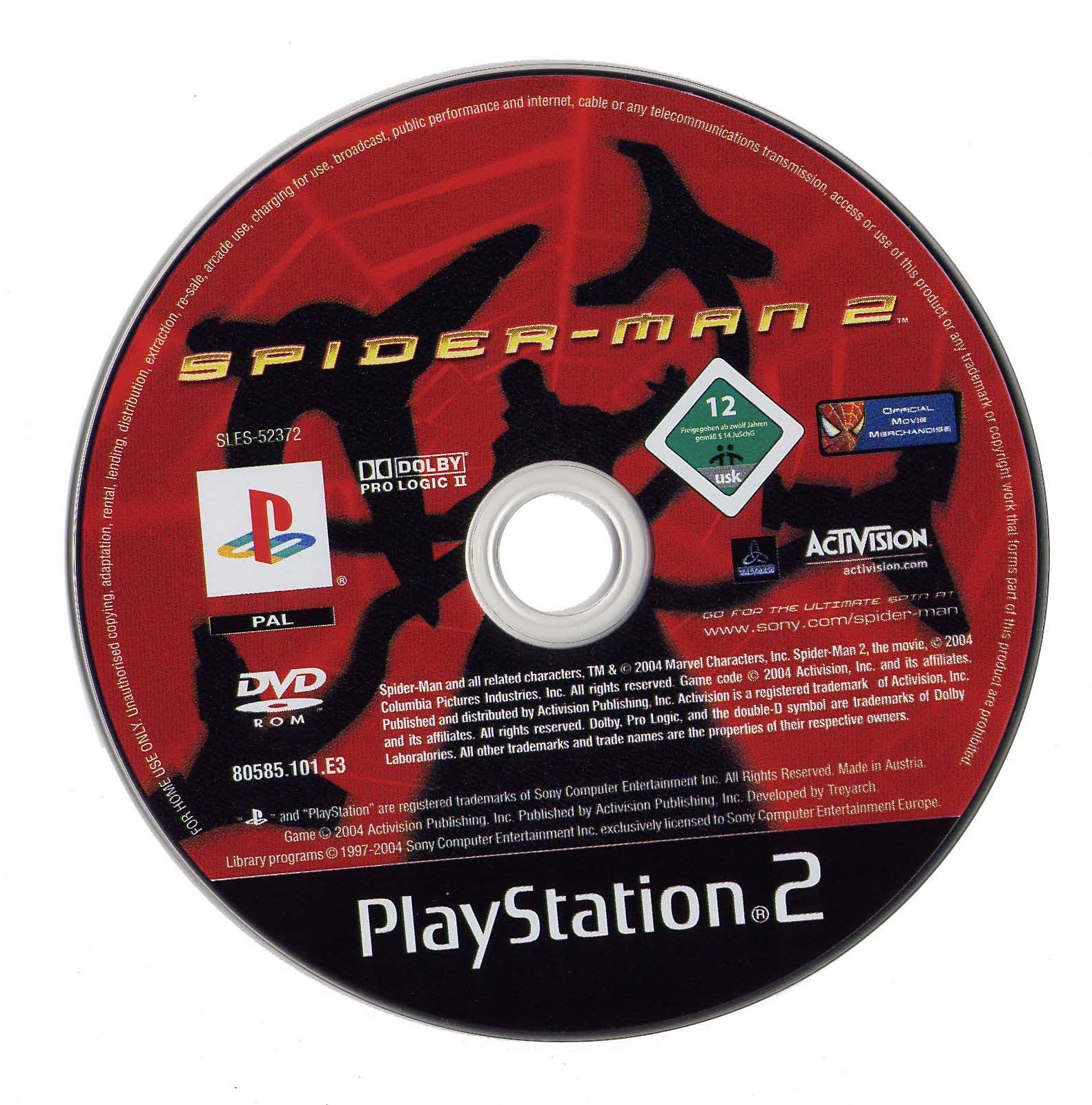 Spider-Man 2 PS2 cover